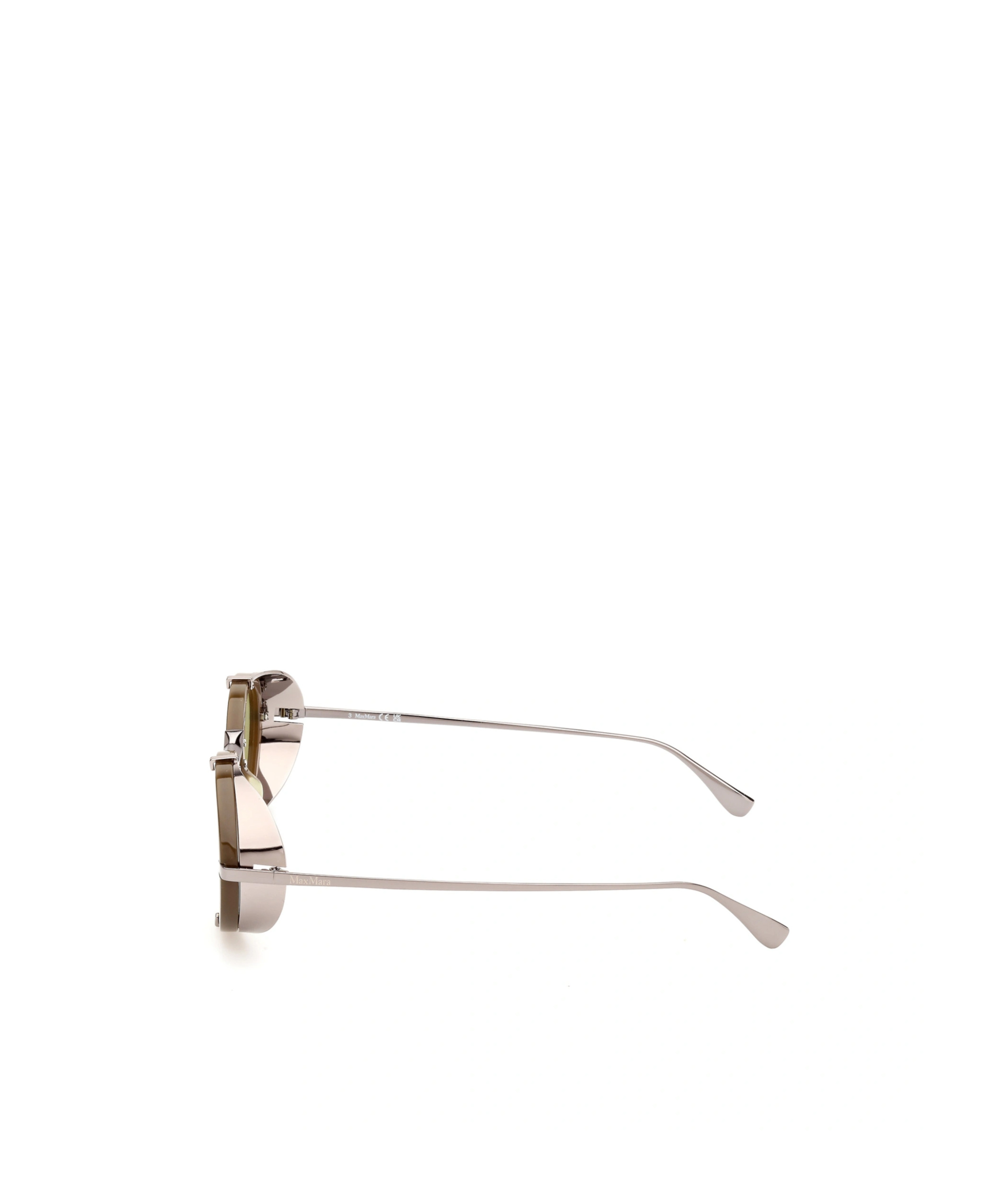 Max Mara Oval Frame Sunglasses In Yellow