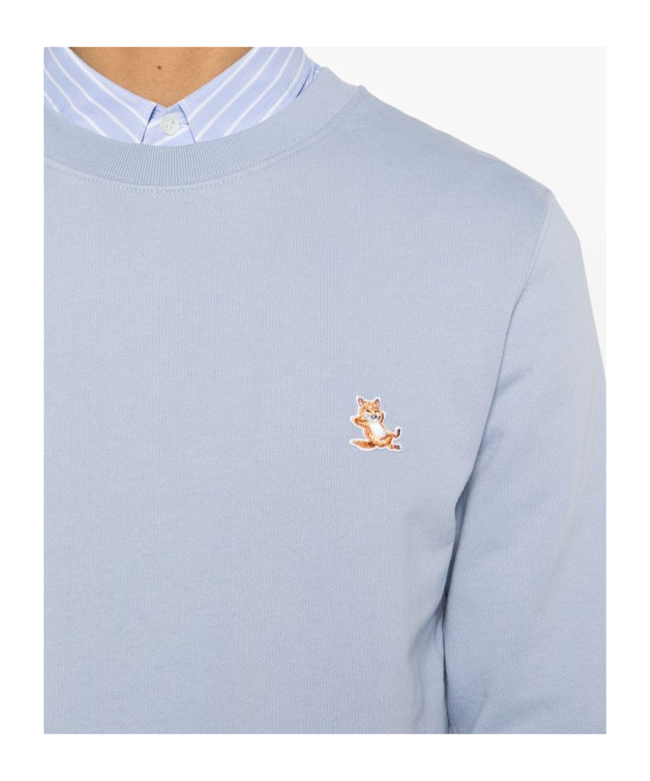 MAISON KITSUNÉ MAISON KITSUNÉ CHILLAX FOX PATCH CREWNECK SWEATSHIRT