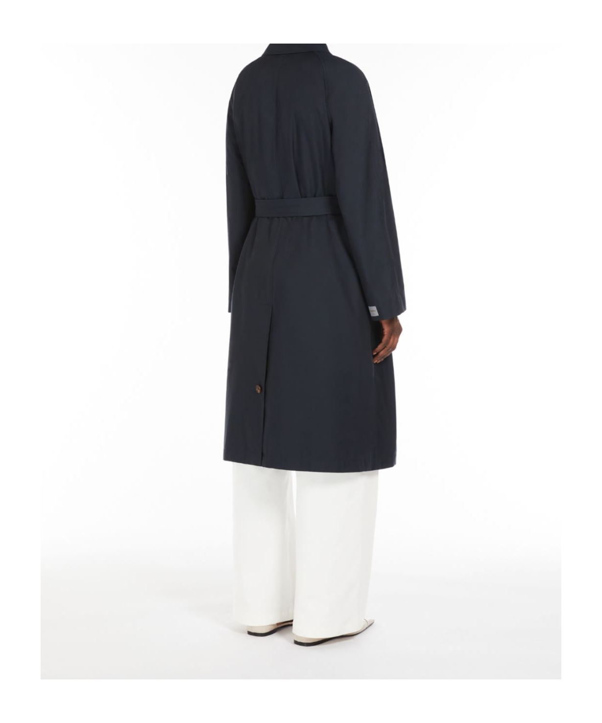Max Mara Long-sleeved Windbreaker In Black