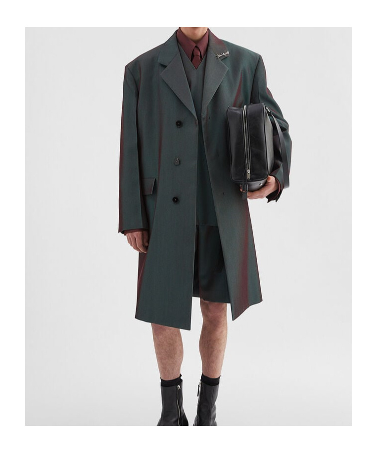Jil Sander Tailored Coat In Iridescent Plum
