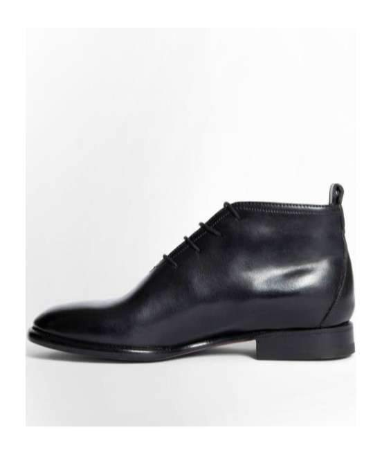 The Row Grant Leather Lace-up Ankle Boots In Black
