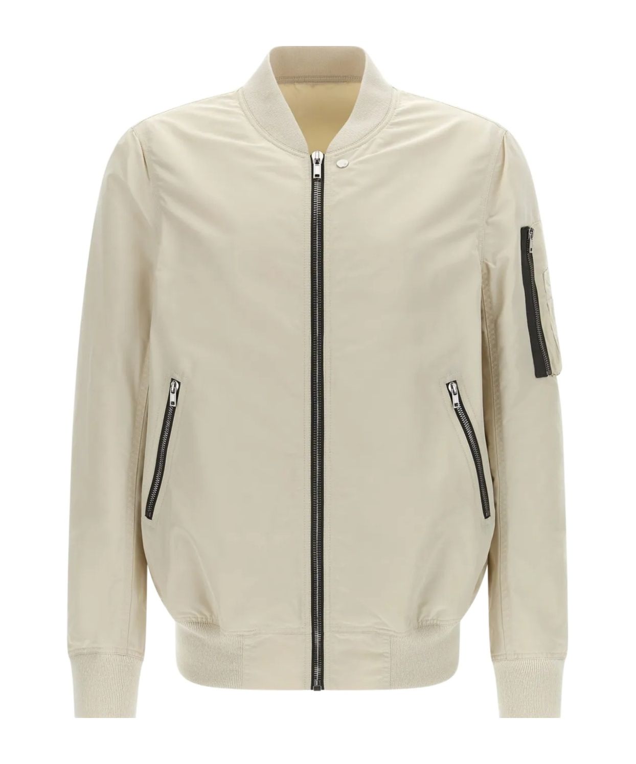 Rick Owens Classic Flight Bomber Jacket In Nude
