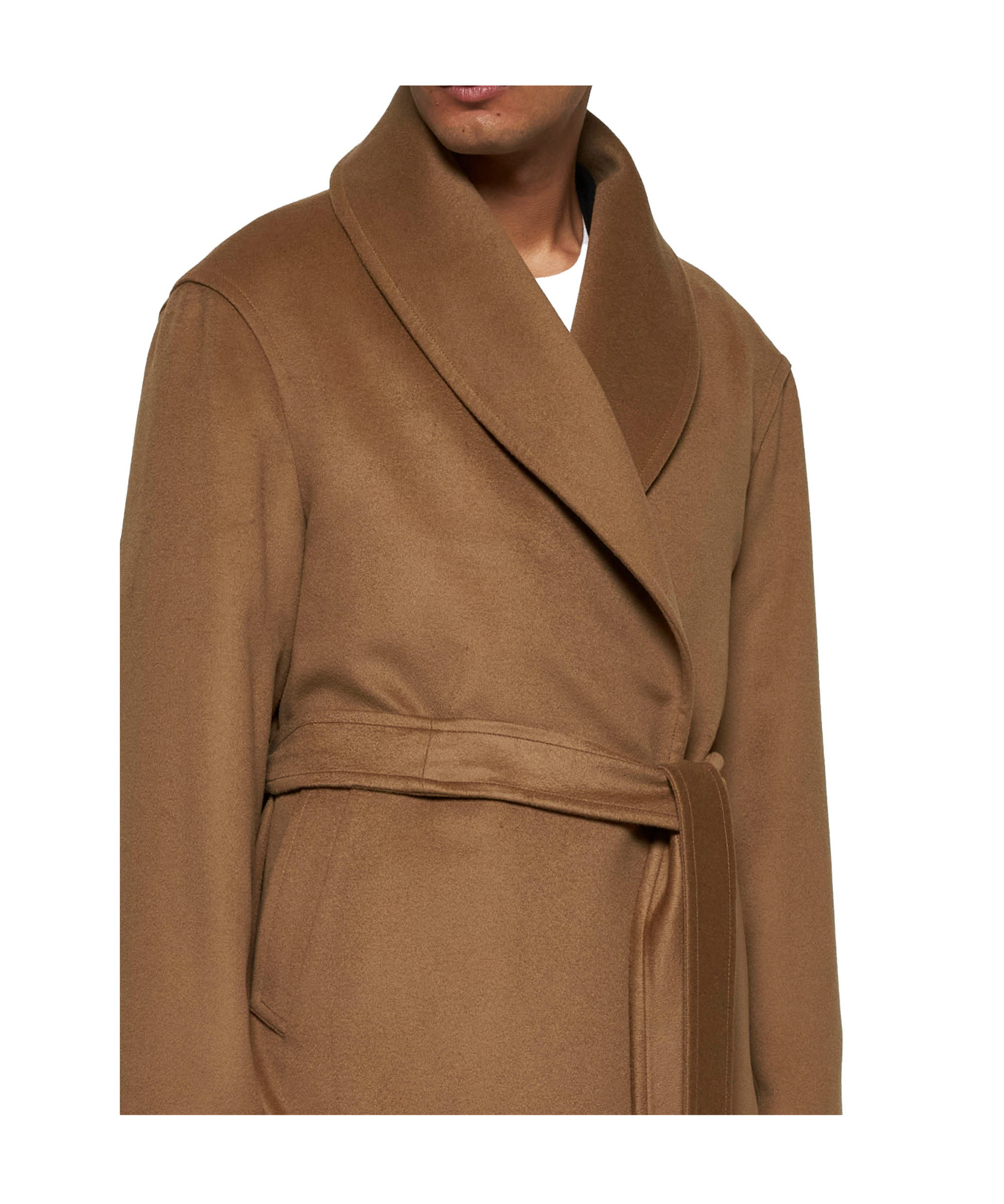 Shop Tagliatore Waist-strap Coat In Green