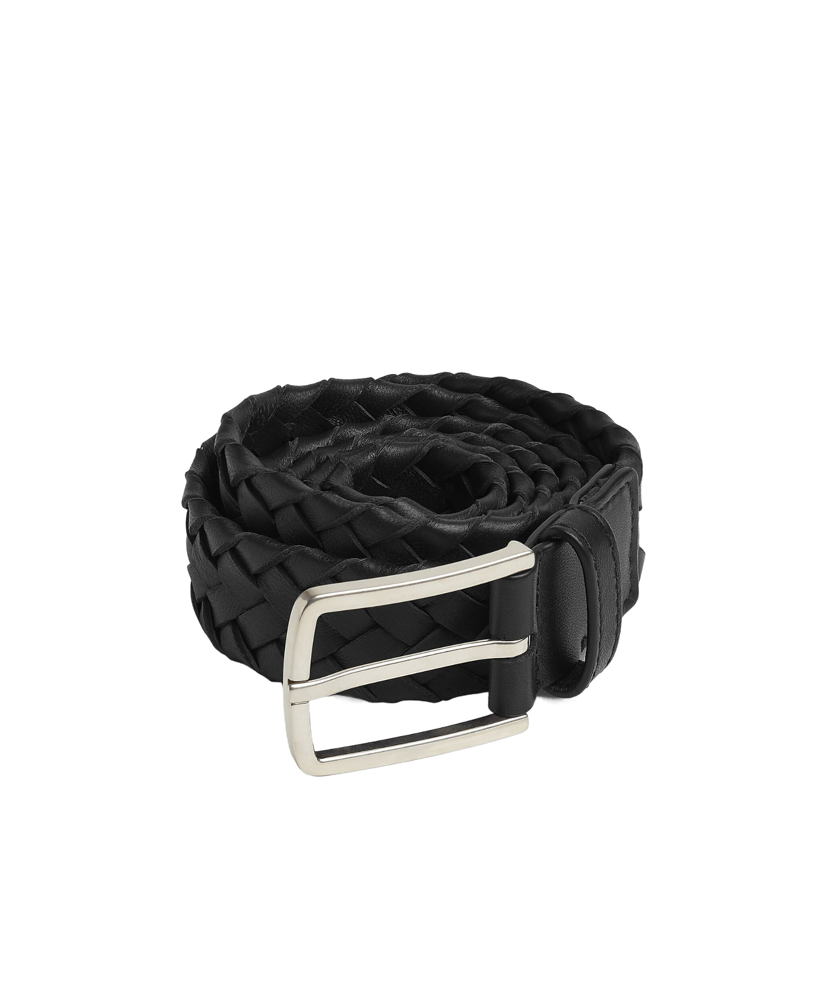 Bottega Veneta Intraccio Cabat Belt In Black
