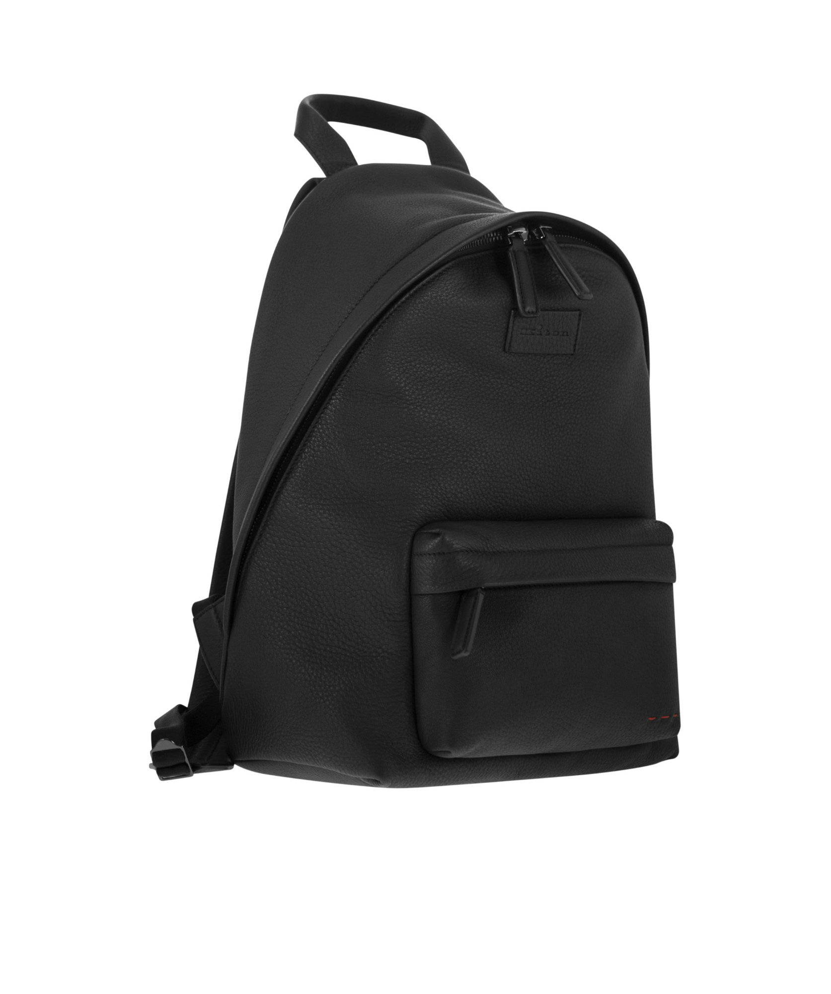 Kiton Zippered Backpack In Black