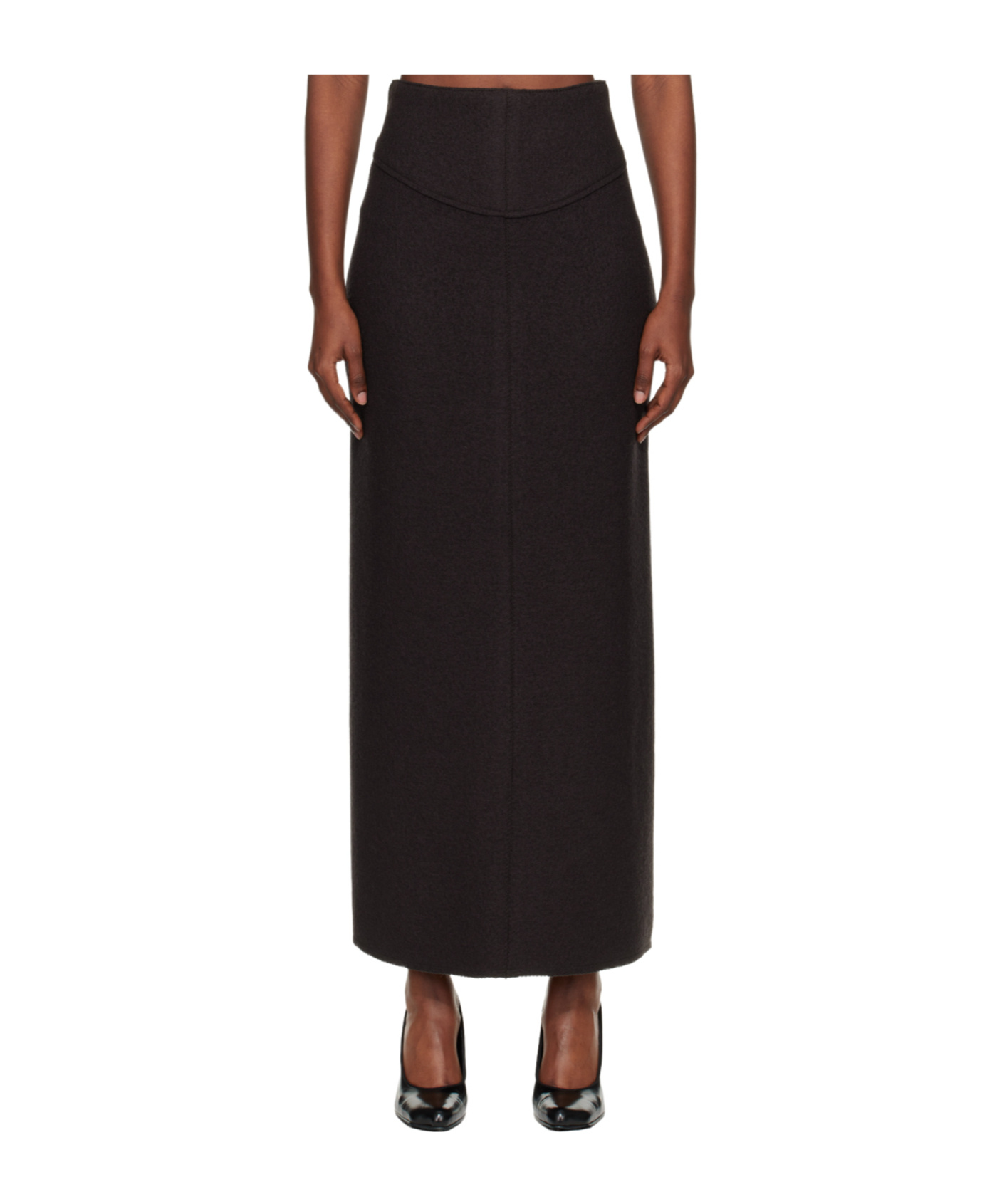 Lanvin High-waisted Skirt In Brown