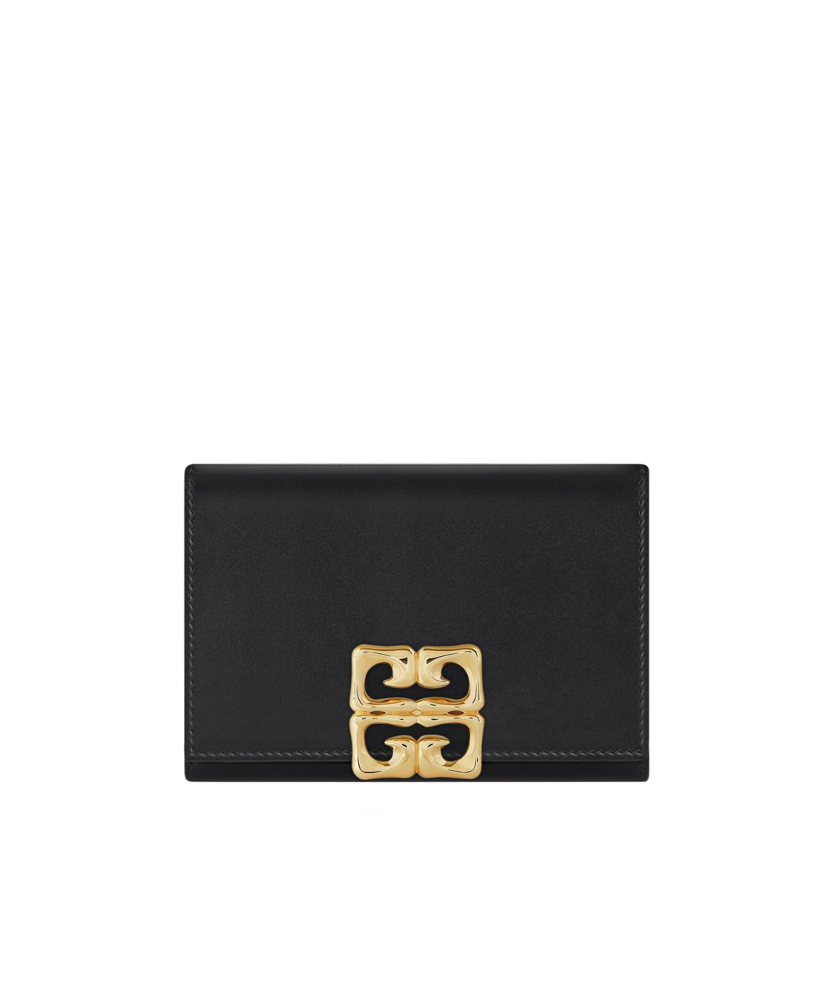 Givenchy 4g Plaque Flap Wallet In Black