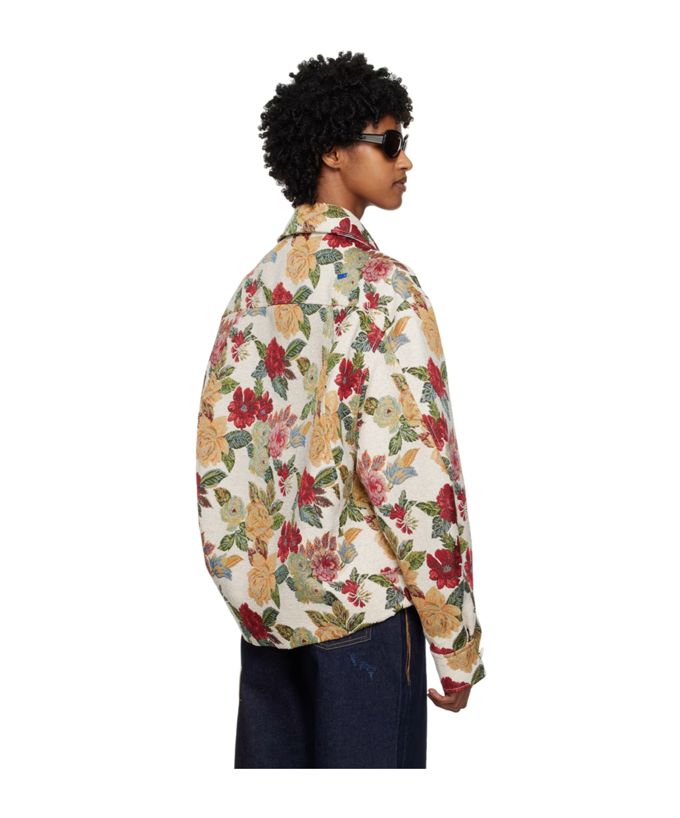 Ader Error Floral Pattern Lapel Casual Jacket In Multicolor