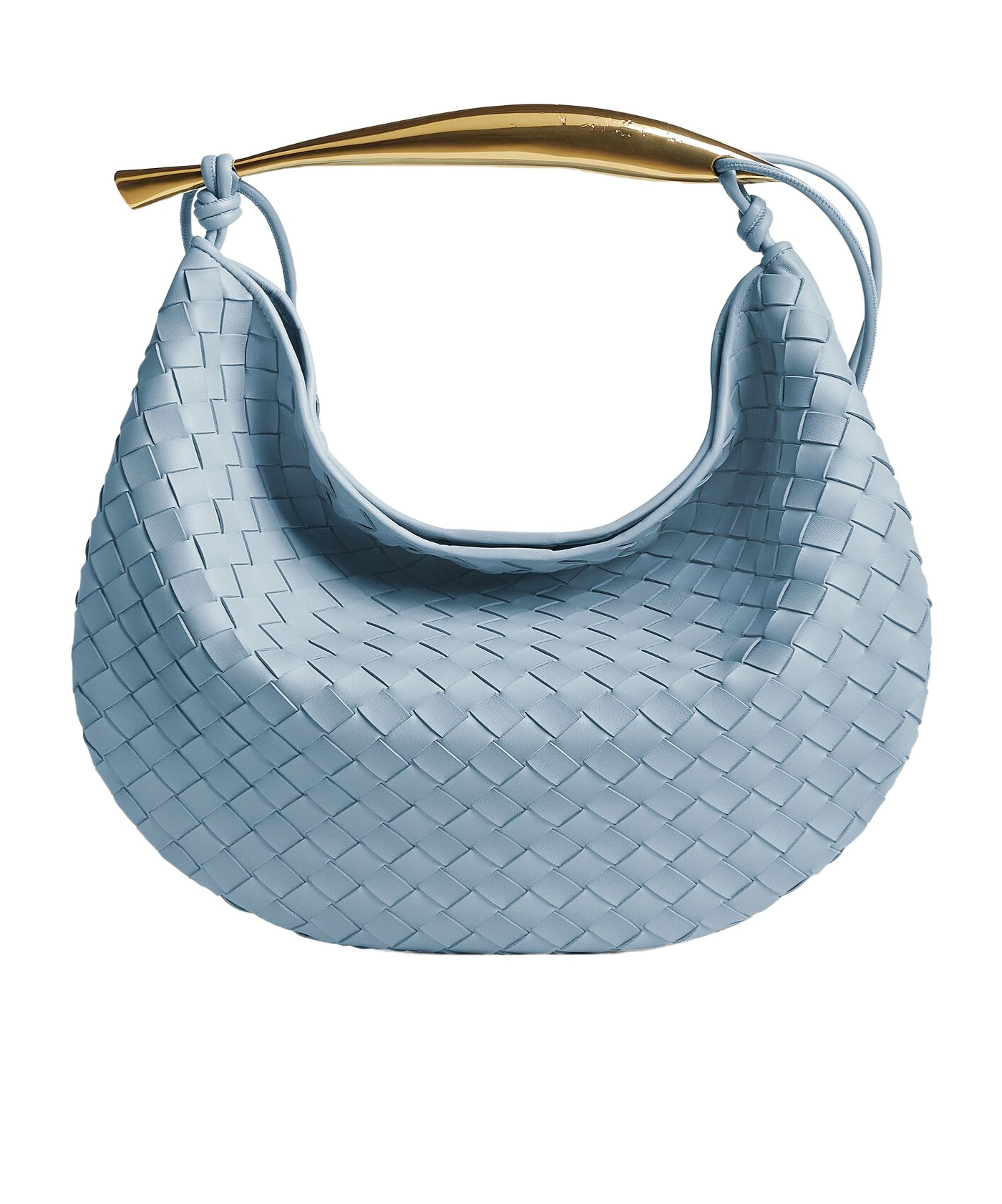 Bottega Veneta Medium Sardine Knitted Shoulder Bag In Blue