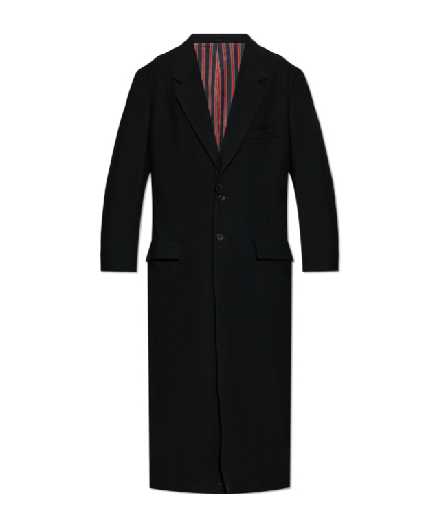 Yohji Yamamoto Single-breasted Coat In Black