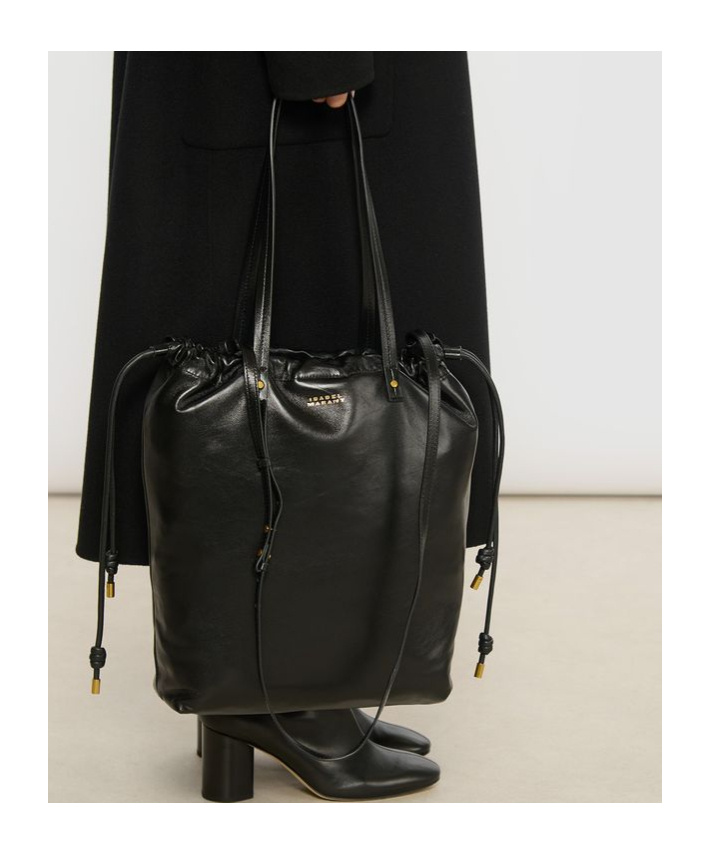 Isabel Marant Drawstring Tote Bag In Black