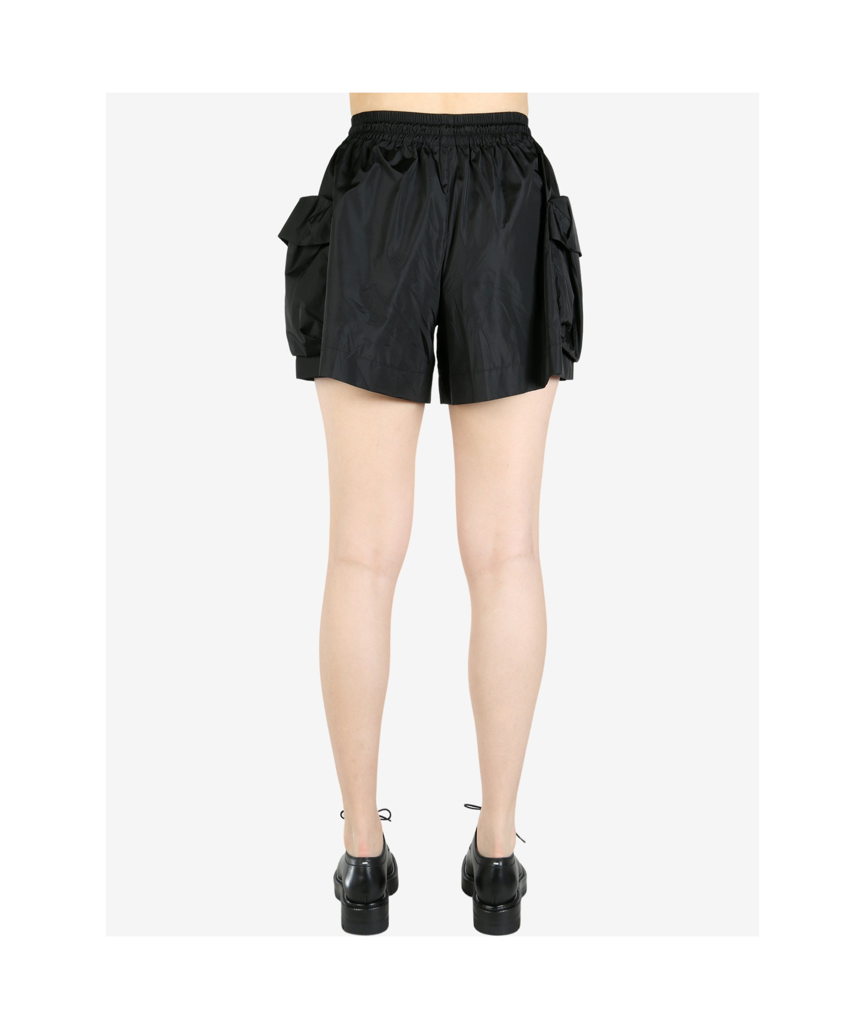 Simone Rocha Cargo Flap Pocket Flare Shorts In Black