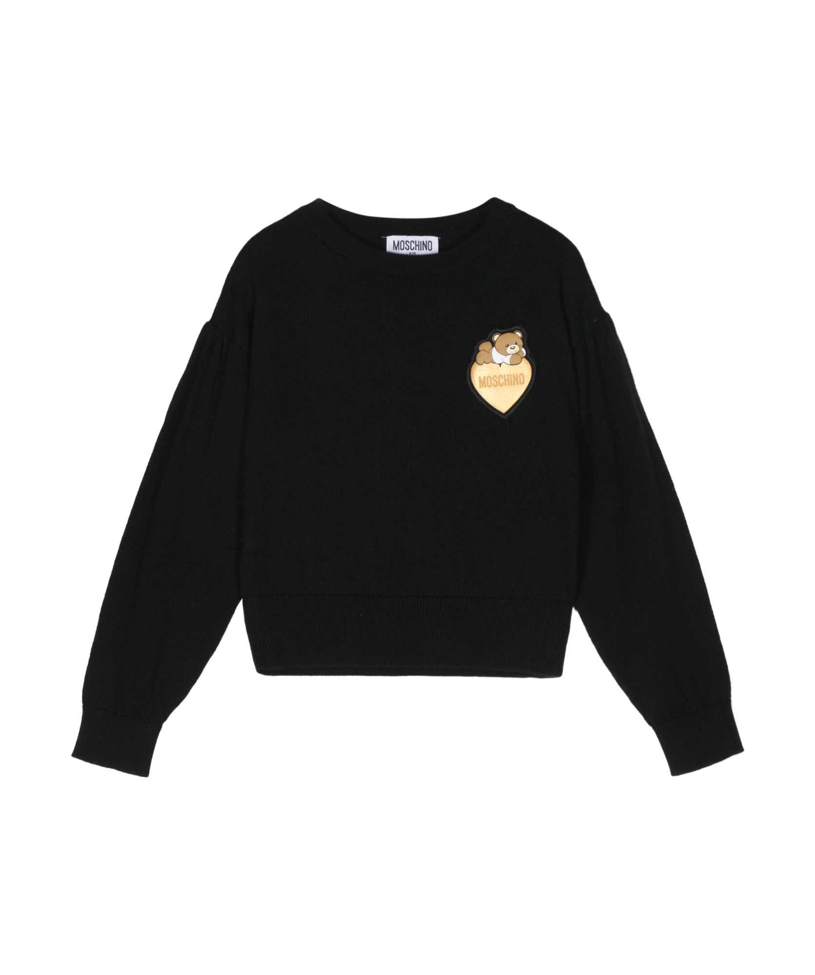 Moschino Teddy Bear-appliqué Sweater In Black