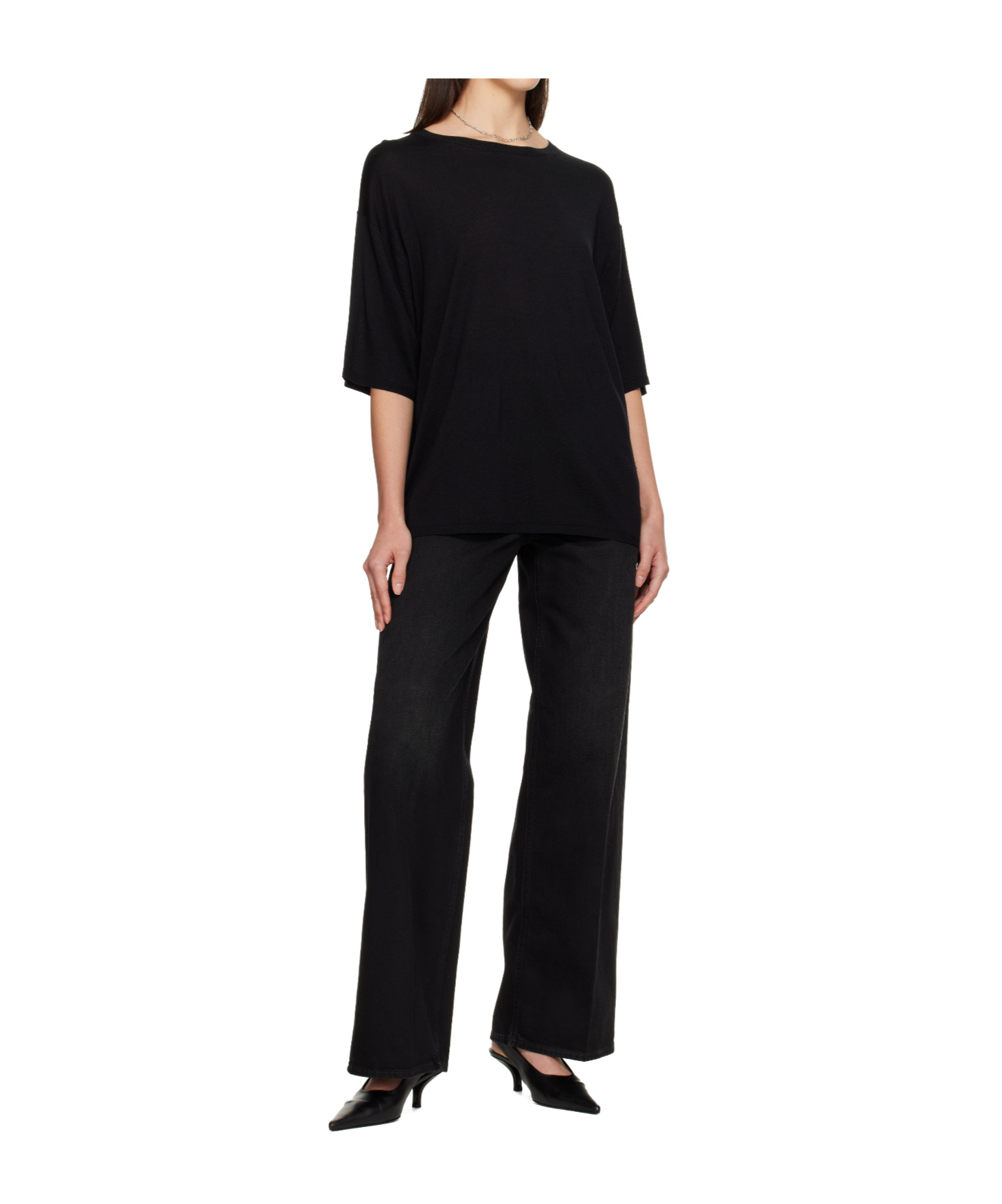 Totême Non-stretch Organic Cotton Wide-leg Jeans In Blue