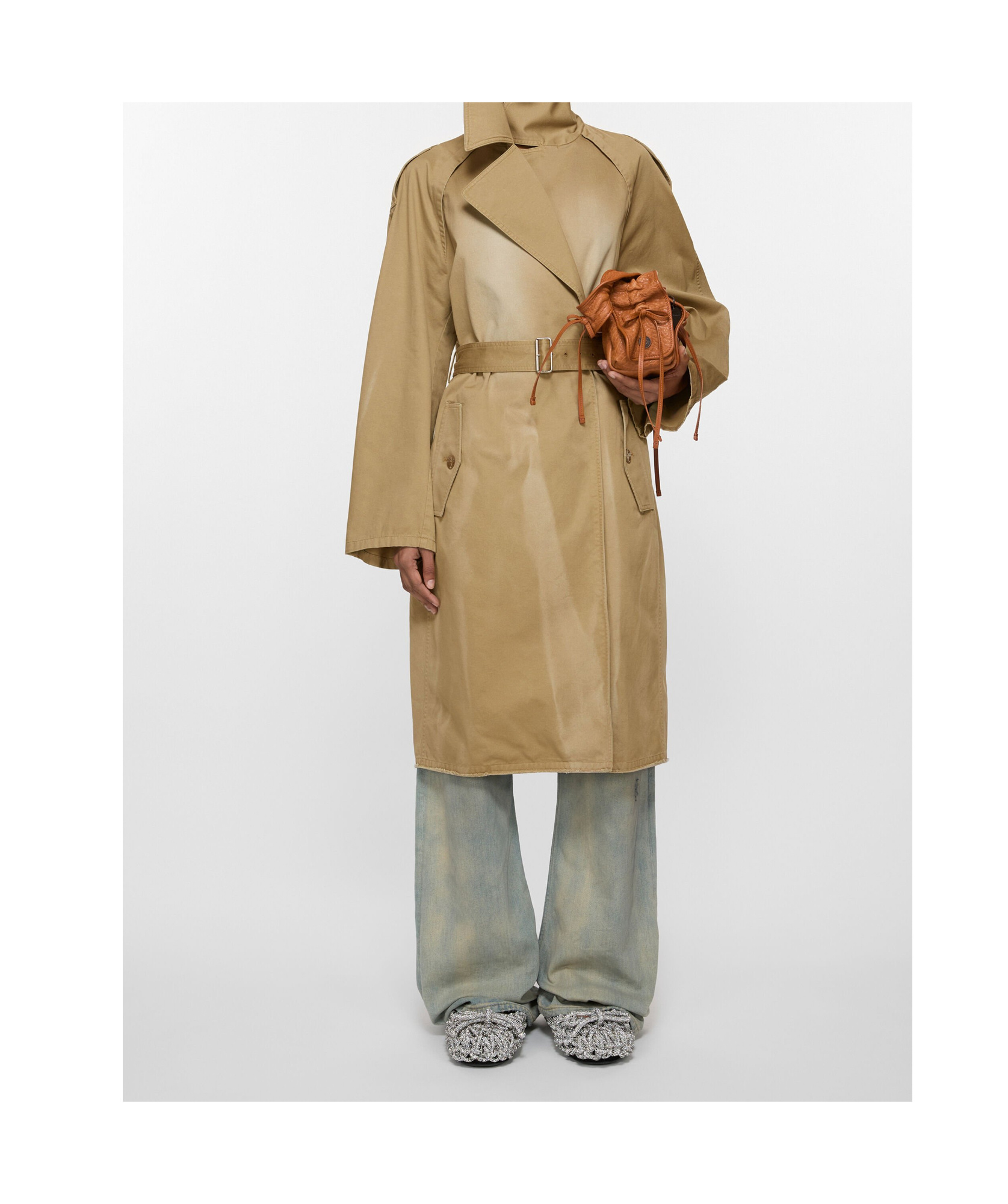 Acne Studios Shoulder Caps. In Nude