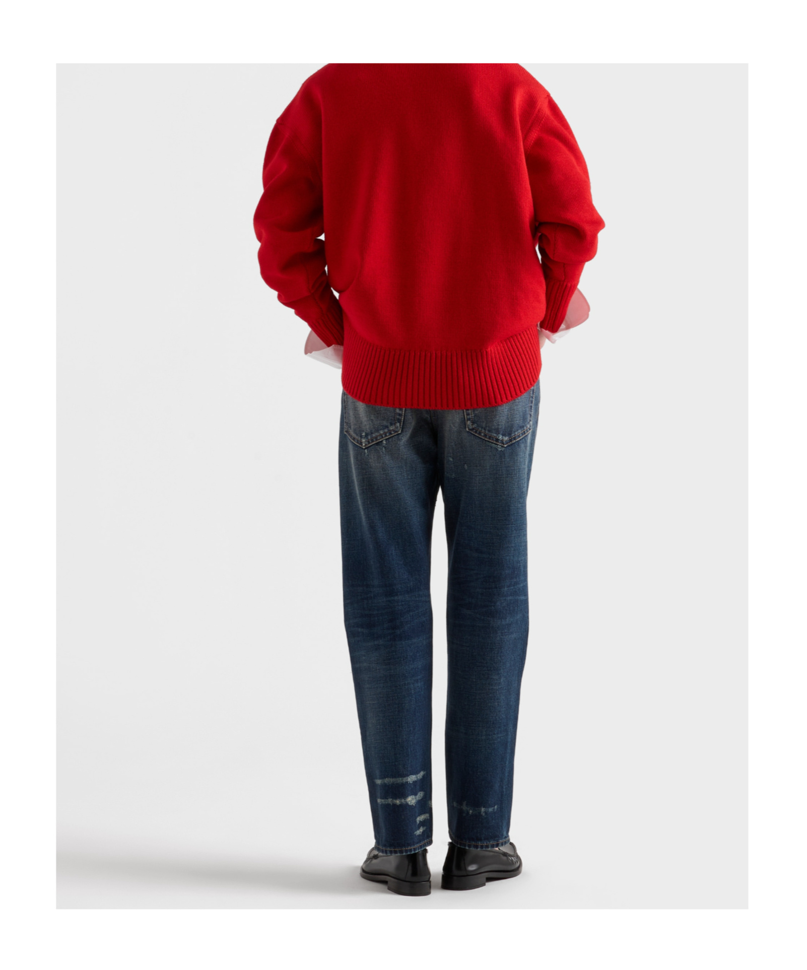 Prada Five Pocket Trousers With Distressed Faded Effect In Blue