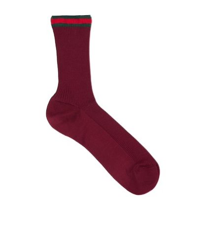 Gucci Ribbed Cotton Socks With Web