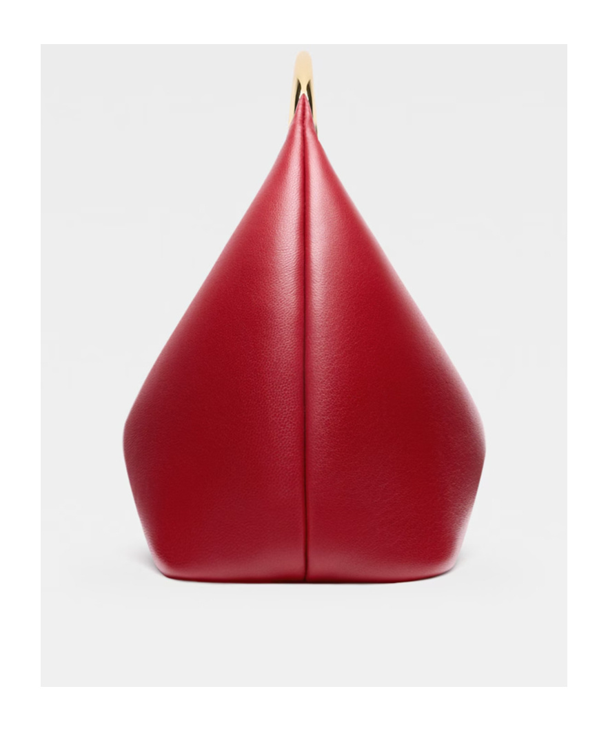 Jacquemus Le Petit Calino Ring Leather Top-handle Bag In Red