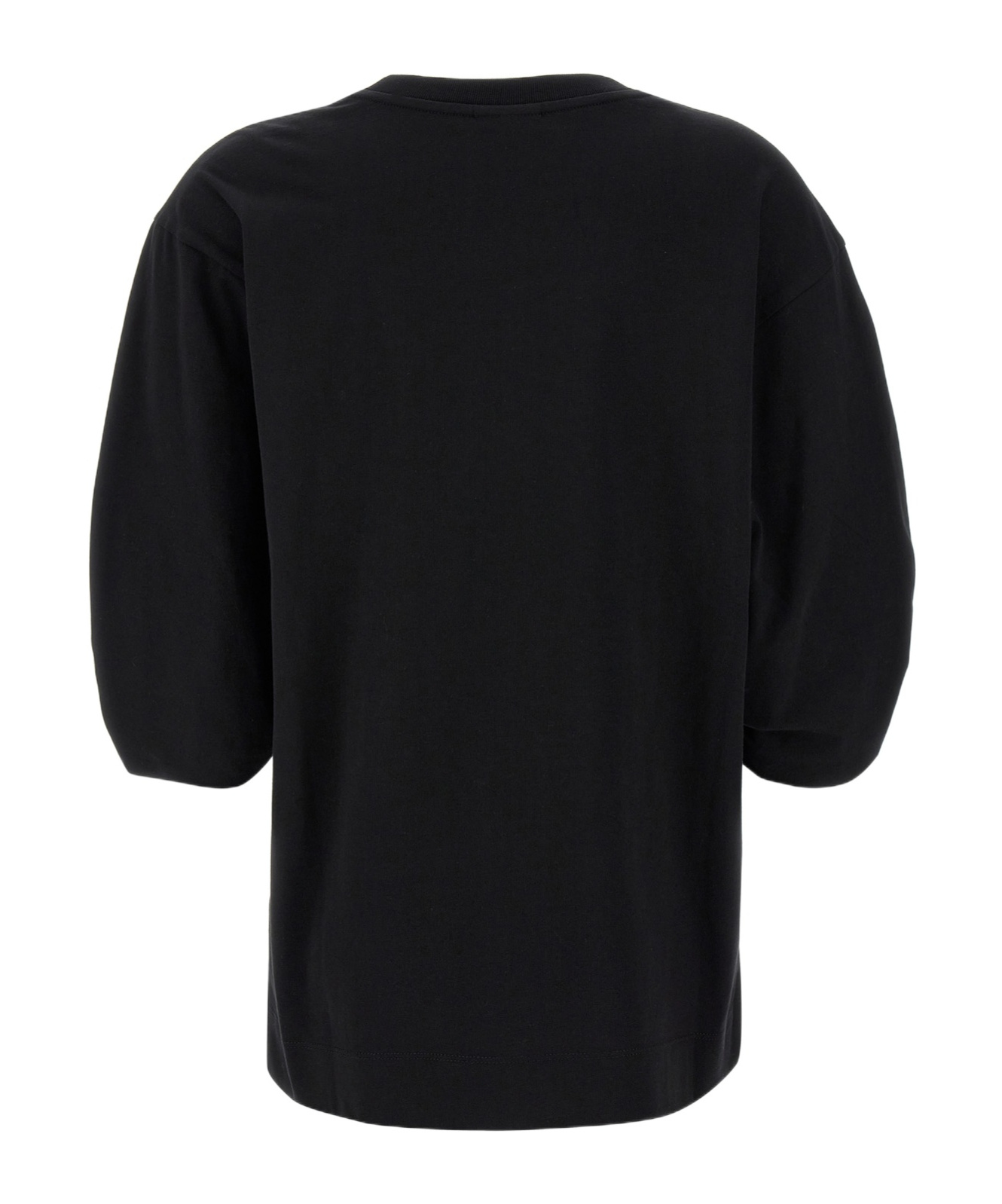 Dries Van Noten Open-necked Black Shirt In Black