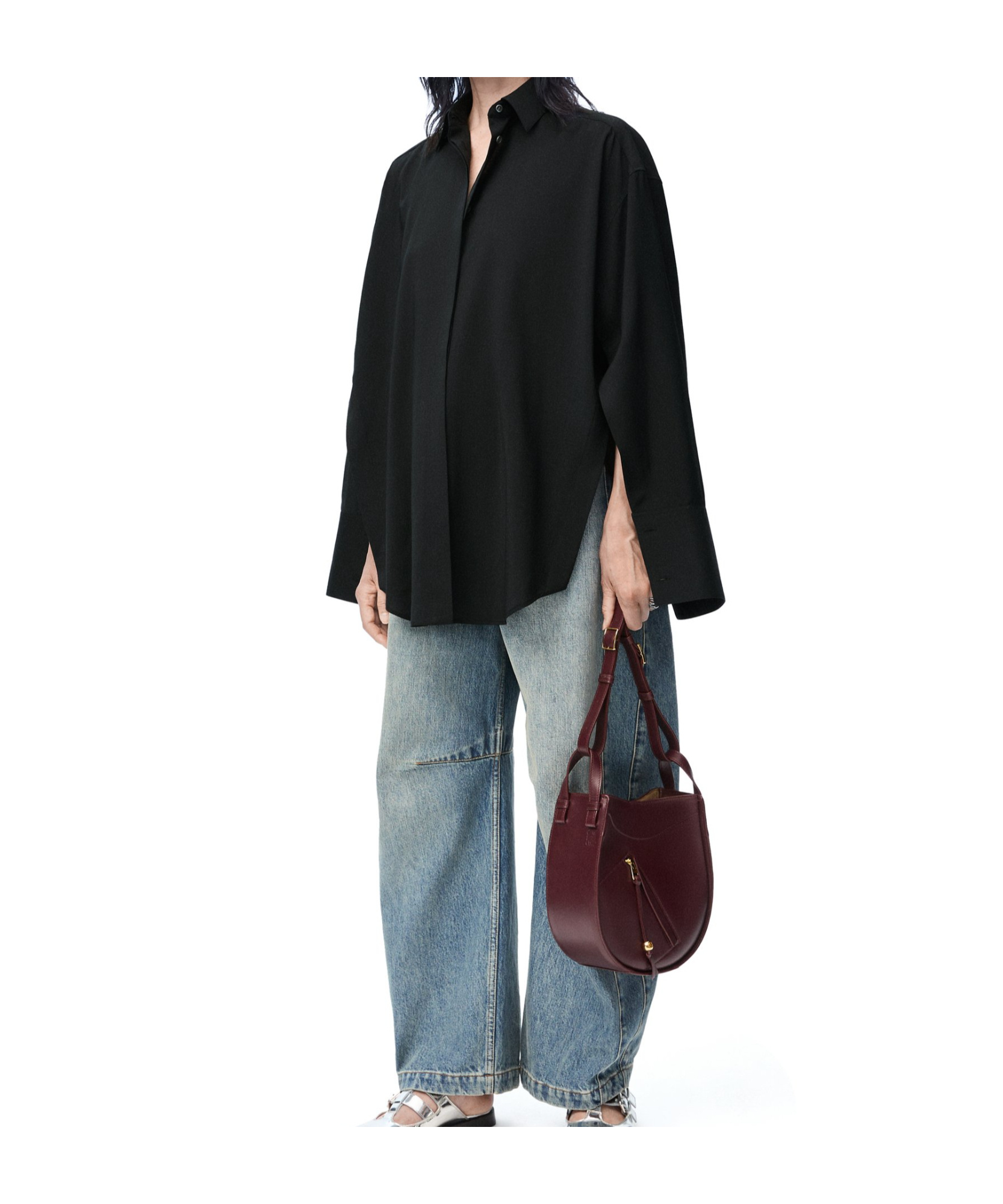 Shop Loewe Shirt In Wool In Black