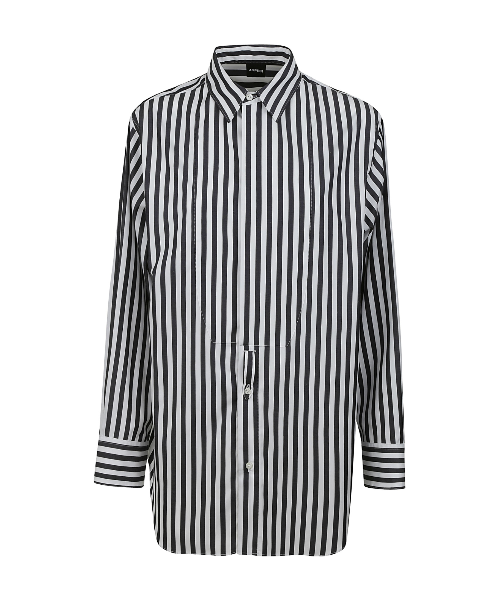 Aspesi Stripe Shirt In Black