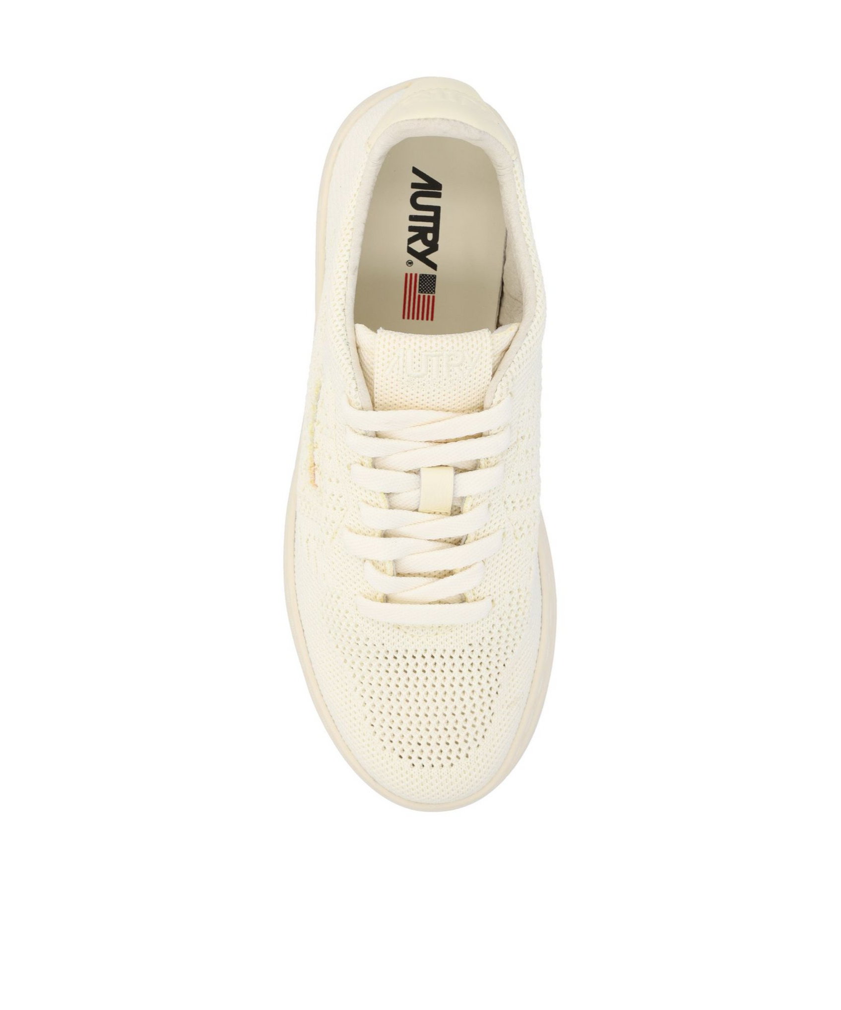 Autry Super Vintage Embossed Sneakers In White