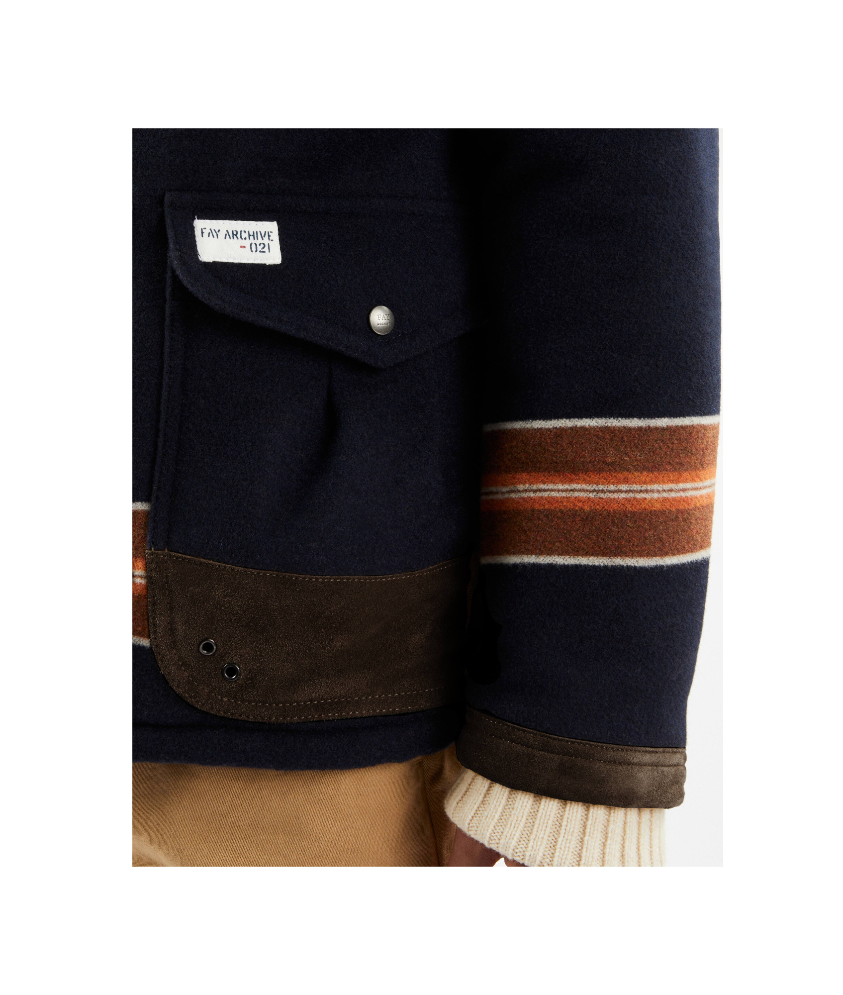 Fay Embroidered Wool Blend 4 Ganci Yateh Jacket In Black