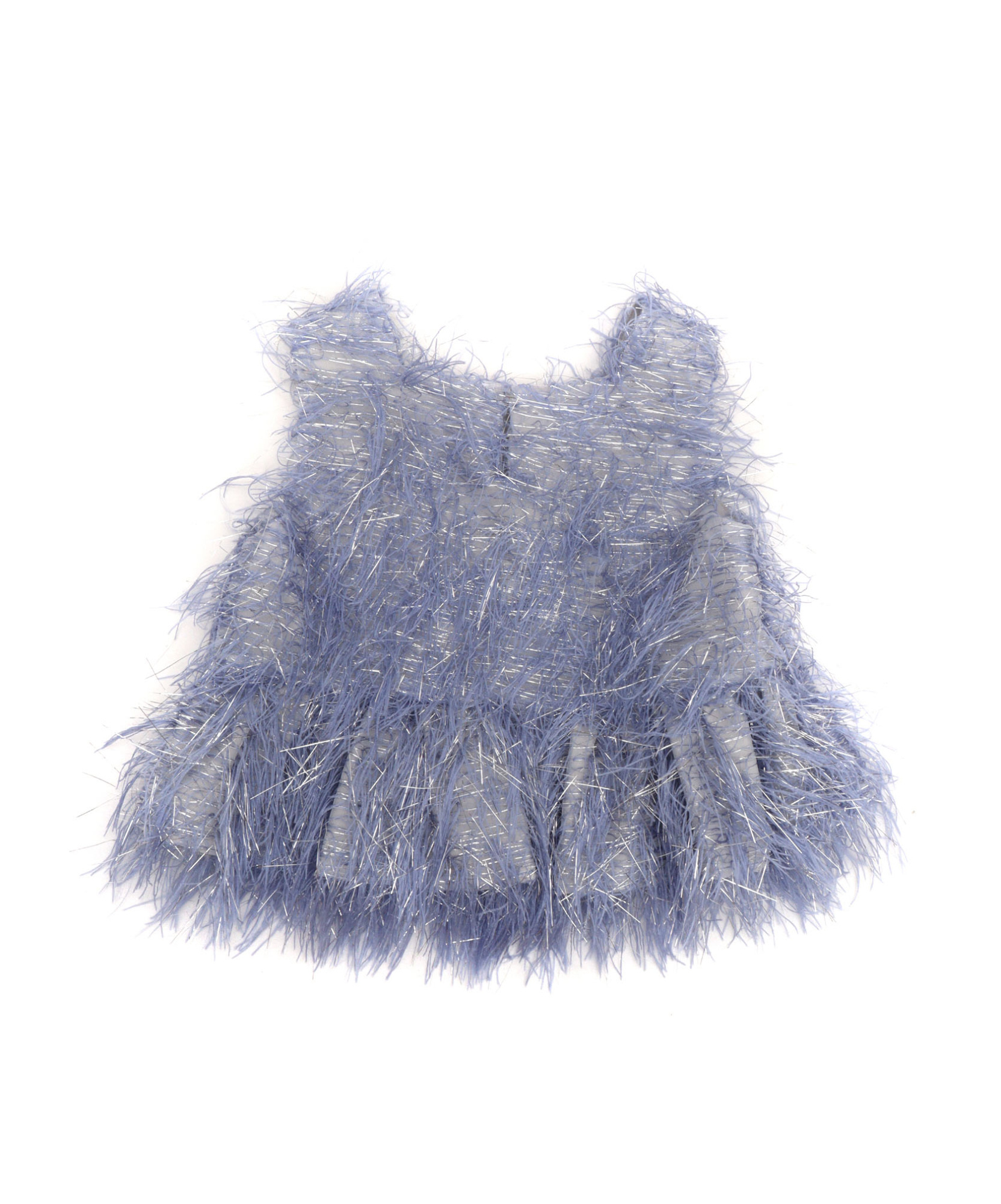 Shop Douuod Fringe-detail Top In Blue