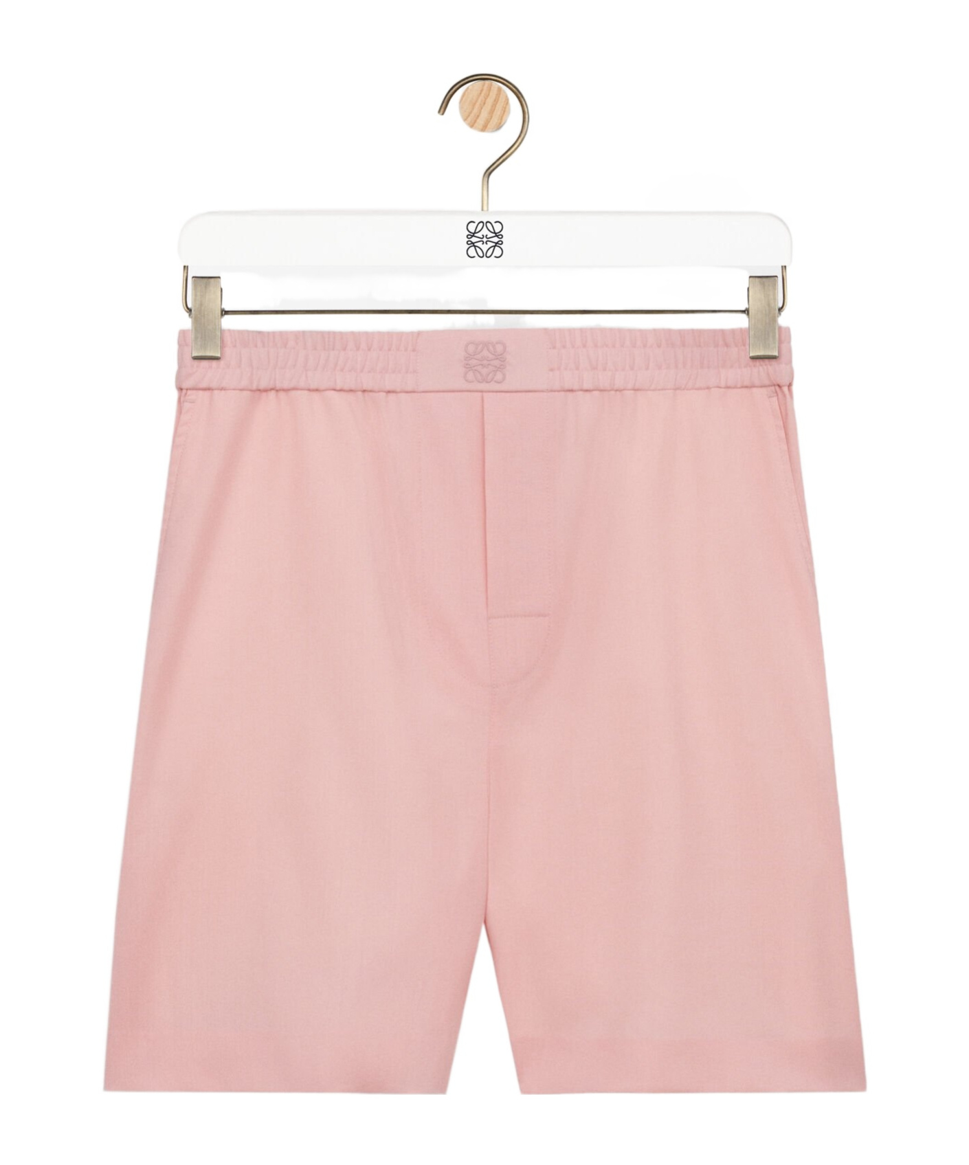 Loewe Wool-blend Elasticated Shorts In Pink