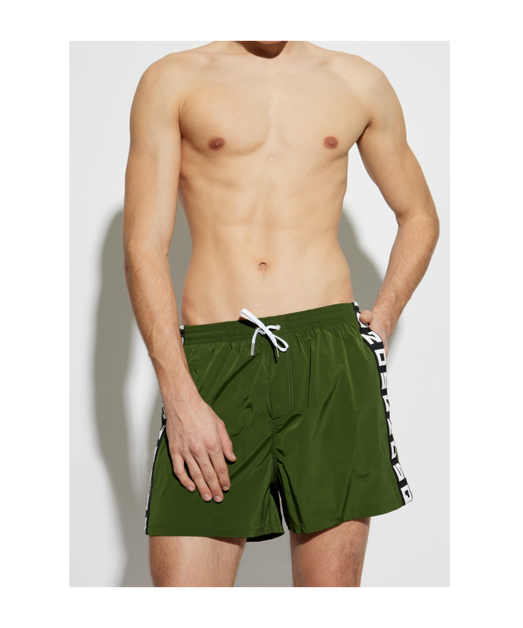 Dsquared2 Elastic Waist Shorts In Green