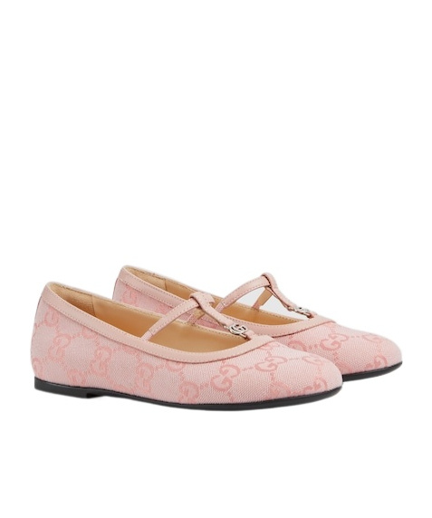 Gucci Double G Ballet Flats In Pink