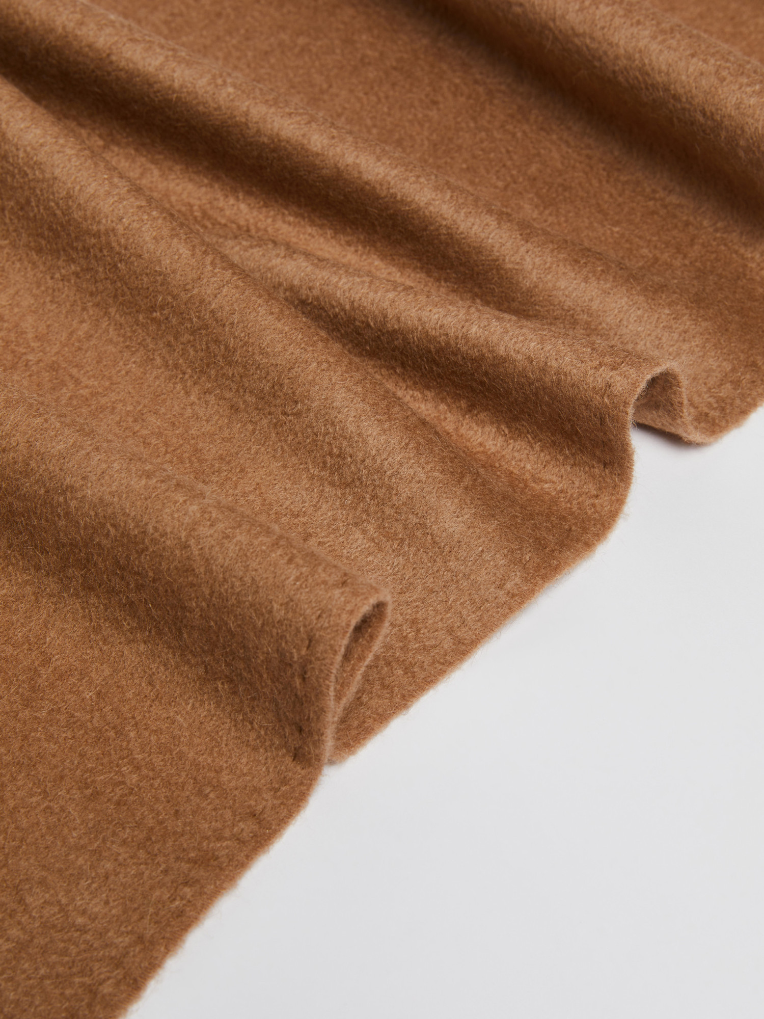 Max Mara Monogram-embroidered Camel Stole In Brown