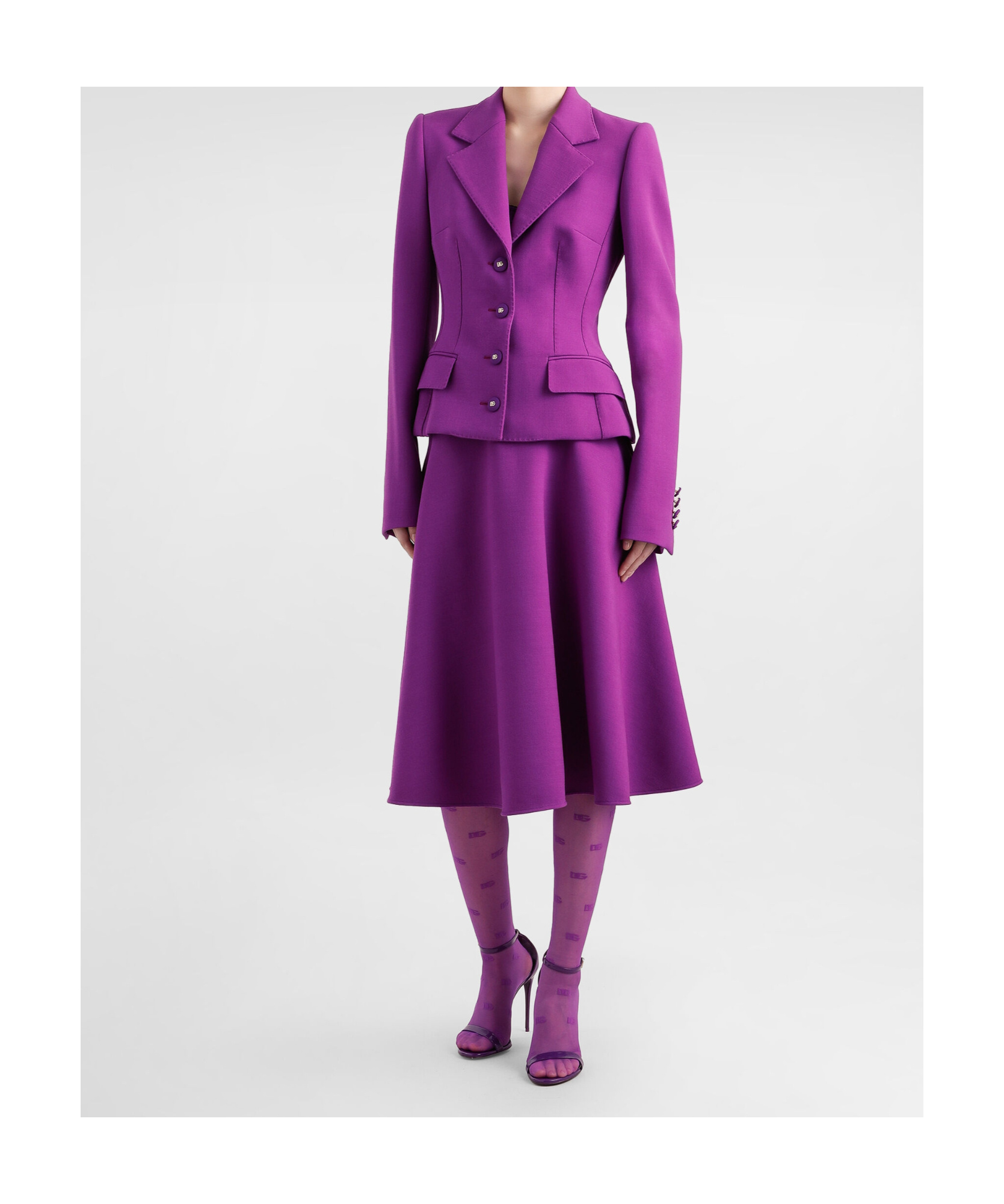 Dolce & Gabbana Wool Blazer In Purple