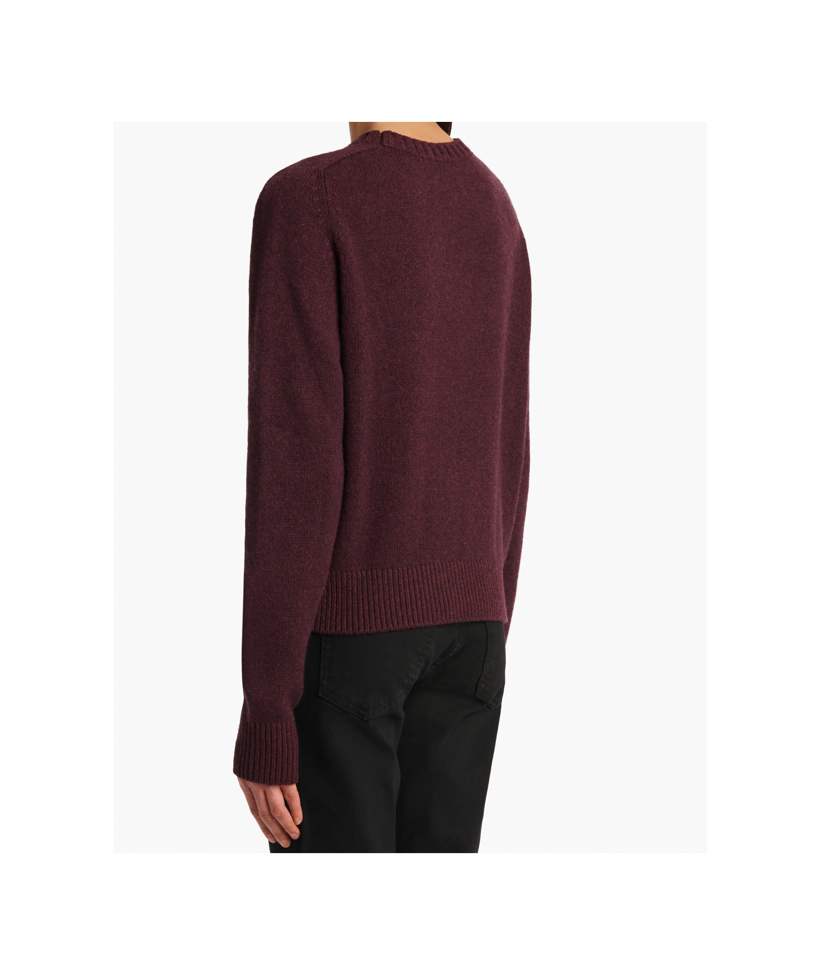 Khaite Nera Cashmere Crewneck Sweater In Burgundy
