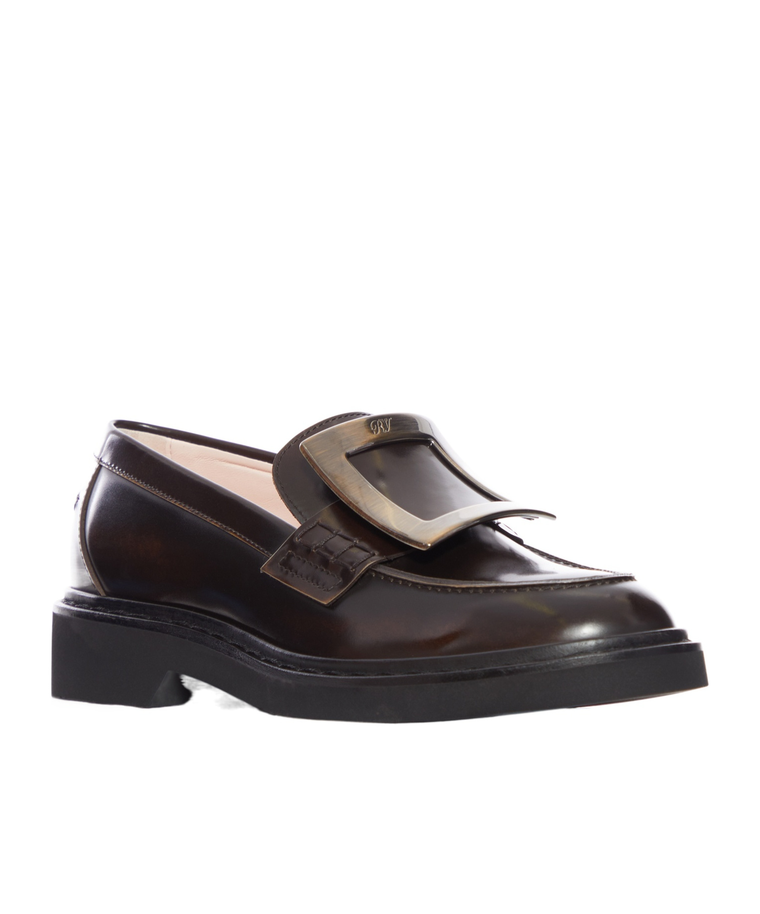 Roger Vivier Viv Rangers Met Buc 25 Loafers In Brown