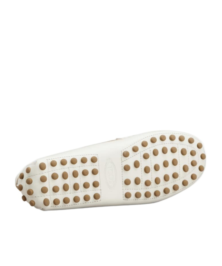 Tod's Round-head Minoccasin-bean Shoes In White