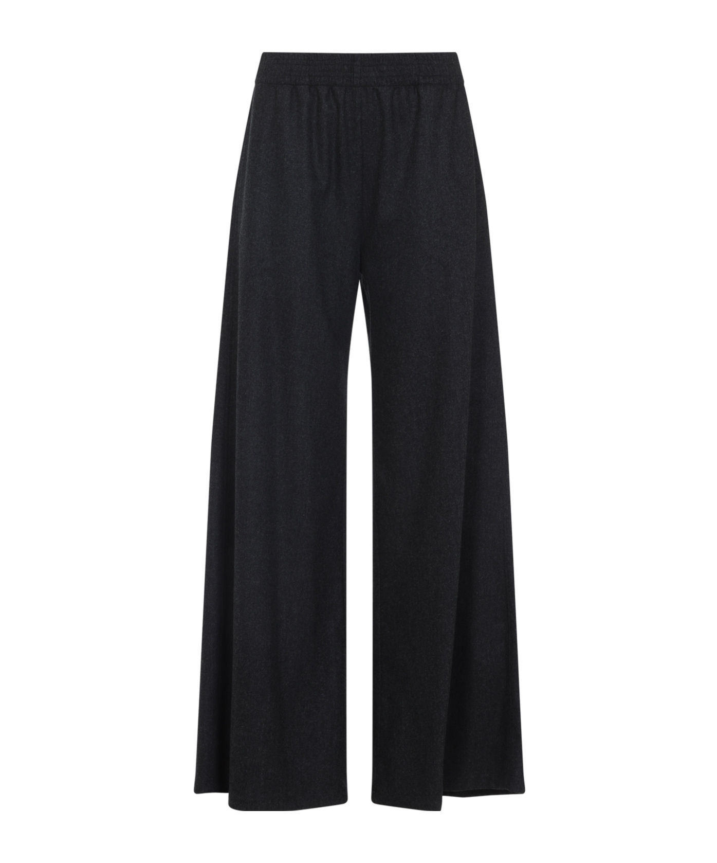Fabiana Filippi Wide-leg Trousers In Virgin Wool In Black