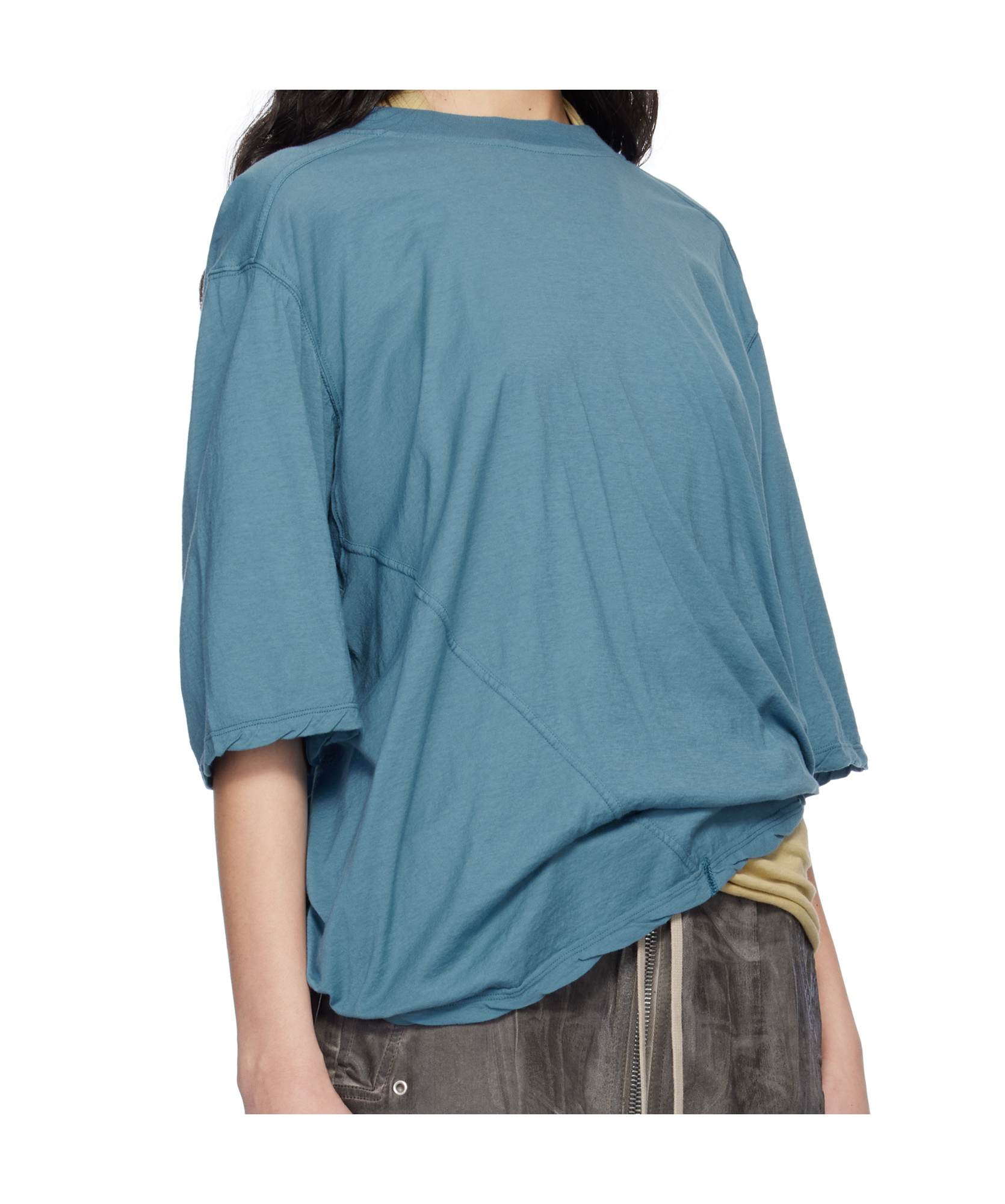 Rick Owens Drkshdw Blue Hollywood Walrus T-shirt In Blue