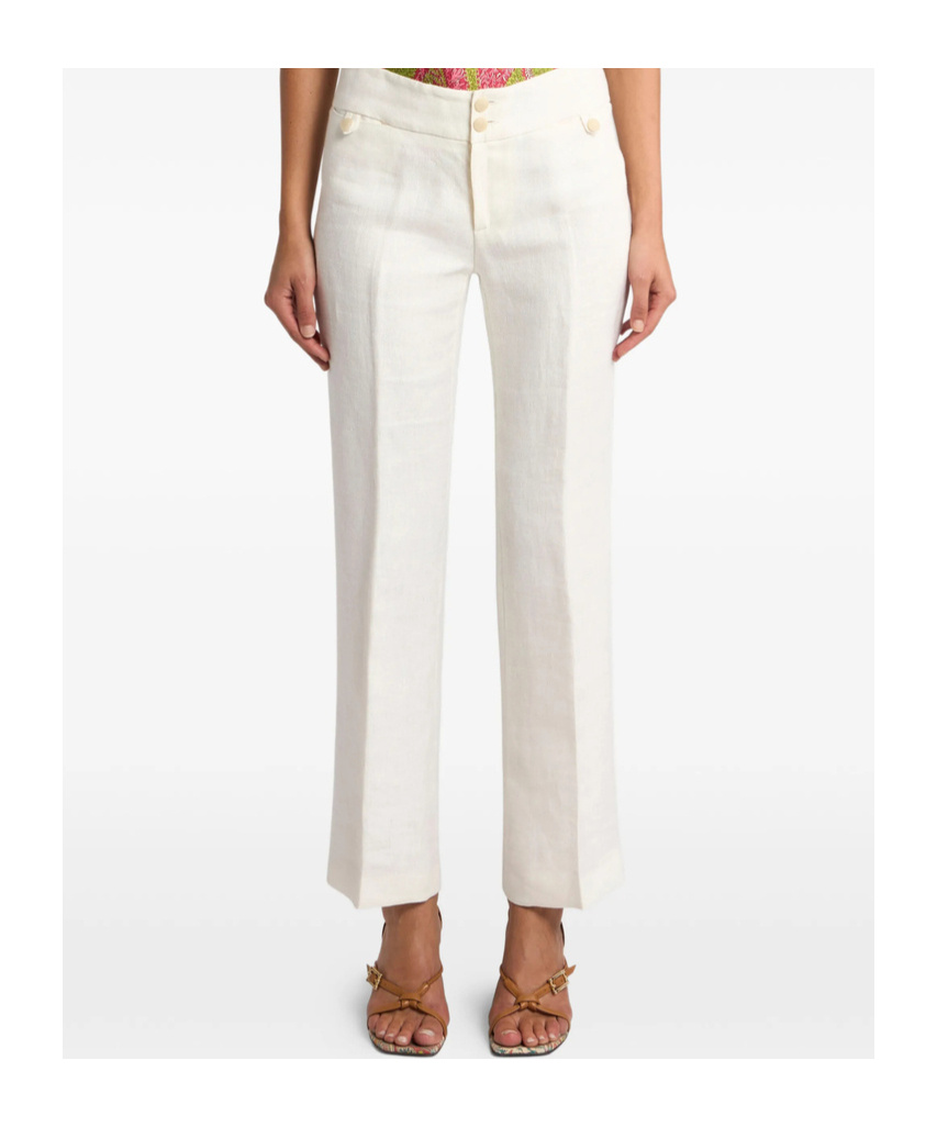 Etro Straight-leg Casual Pants In White
