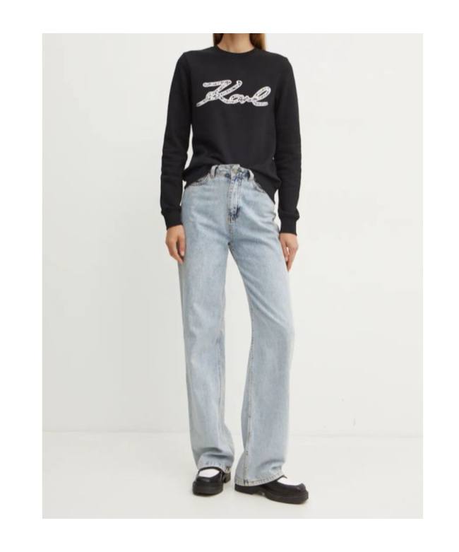 Shop Karl Lagerfeld Logo-print Sweatshirt In Black