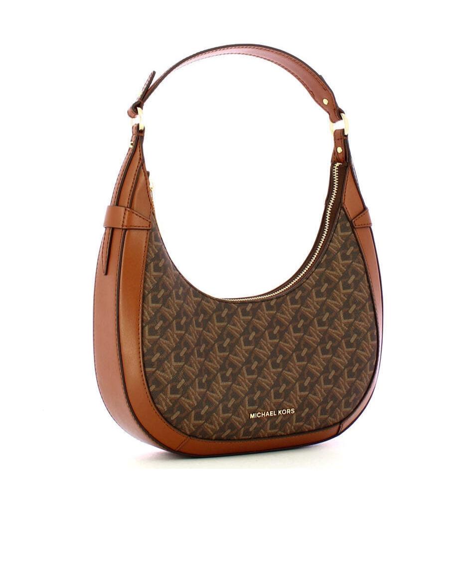 Michael Kors Preston Small Hobo Bag In Brown