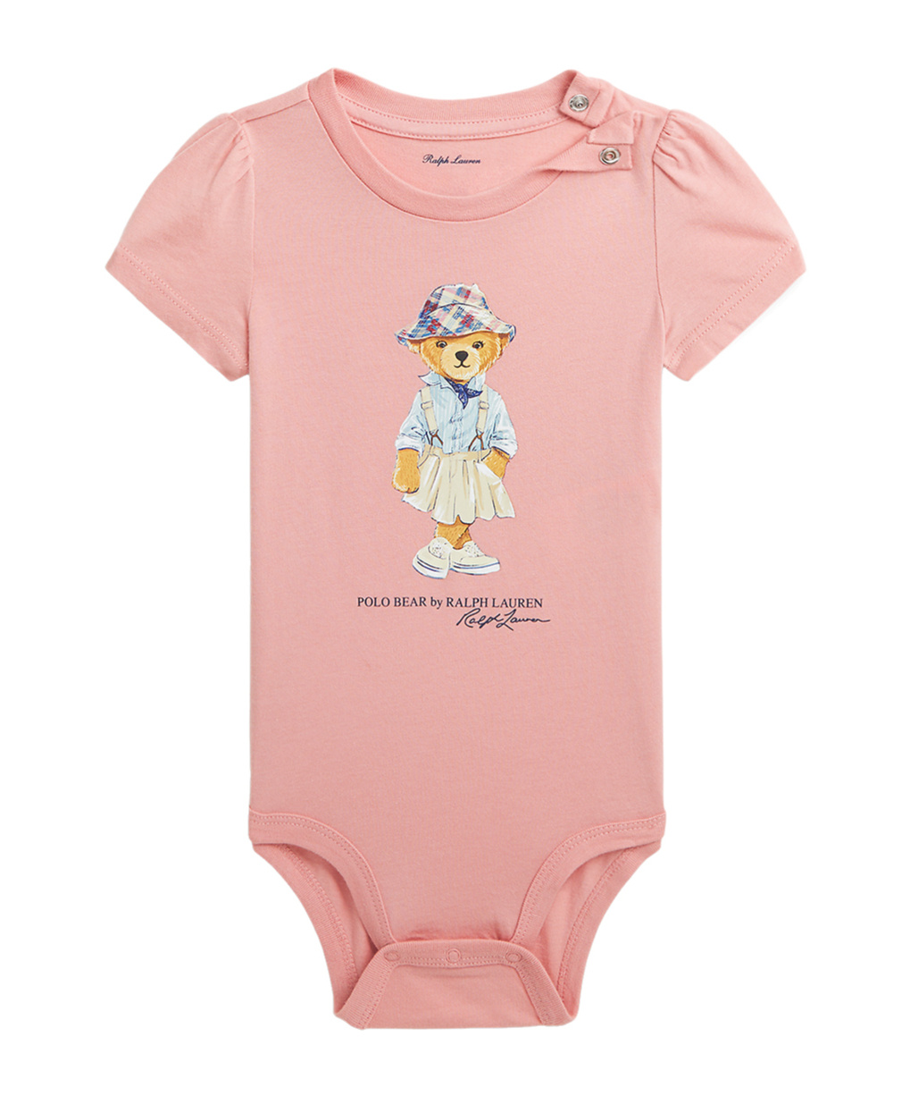 Polo Ralph Lauren Short-sleeve Bodysuit In Pink