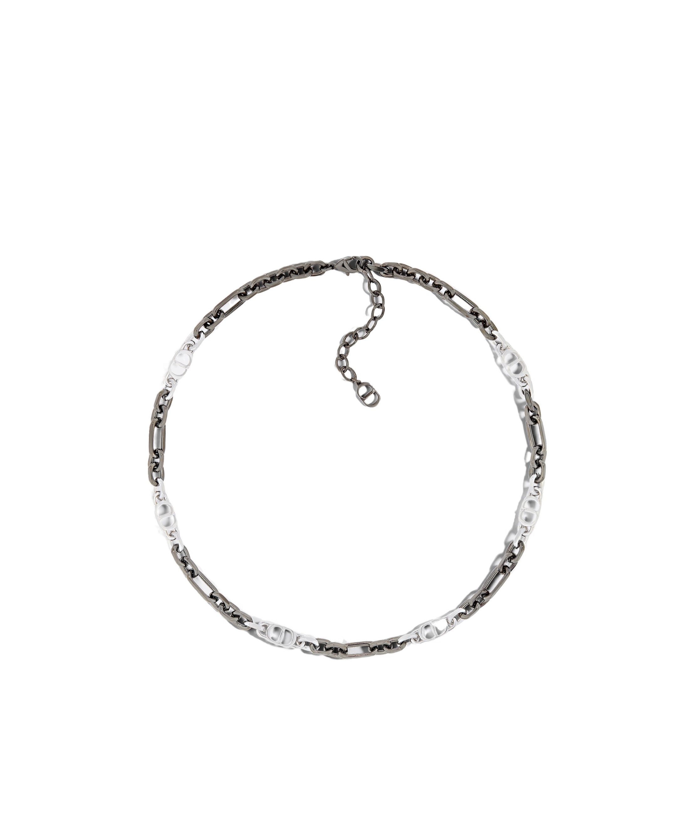 Dior Icon Chain-link Necklace In Gray