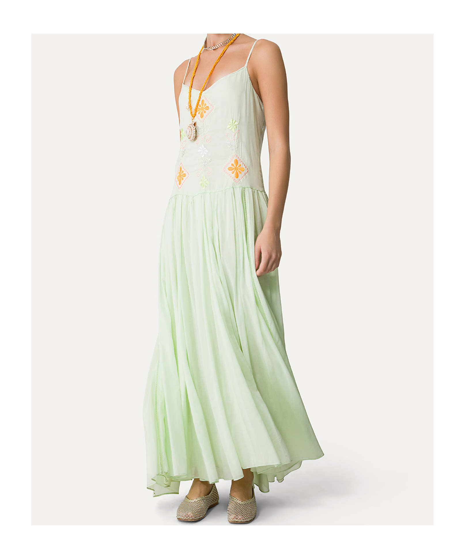 Forte Forte Voile Dress With Oniric Blossom Embroidered Detailing