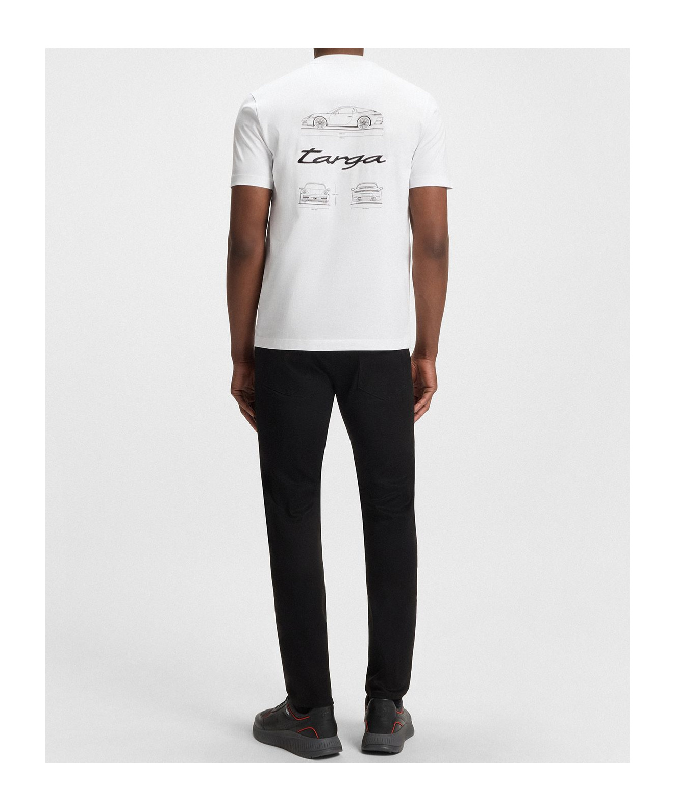 Hugo Boss Porsche X Mercerized-cotton T-shirt With Targa Artwork