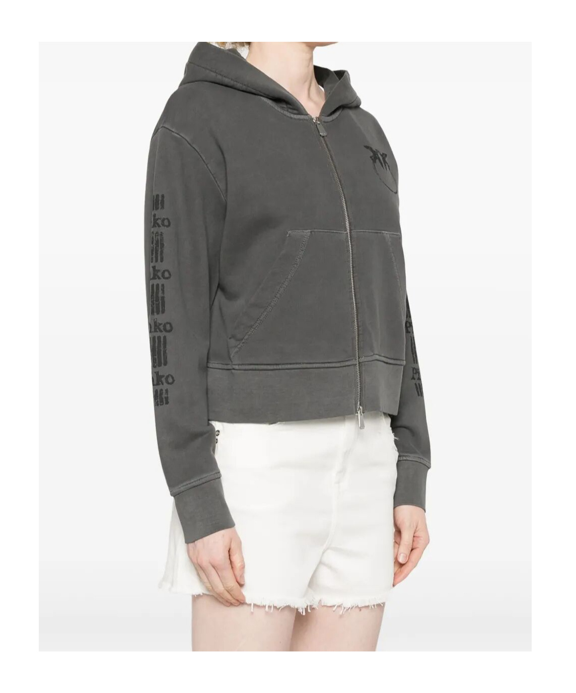 Shop Pinko Onitsha Hoodie In Black