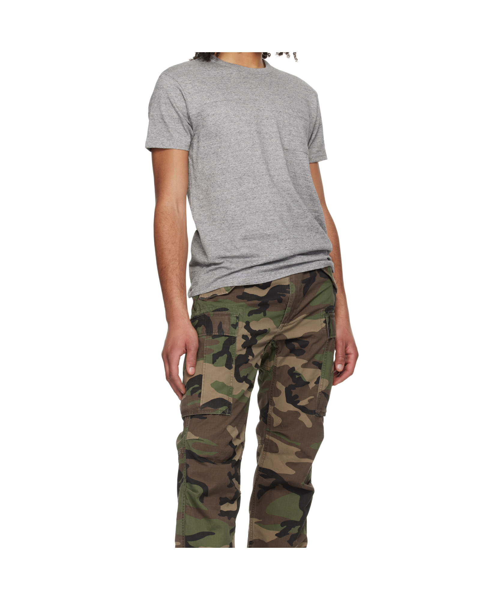 Rrl Two-pack Gray Jersey Pocket T-shirts In Gray