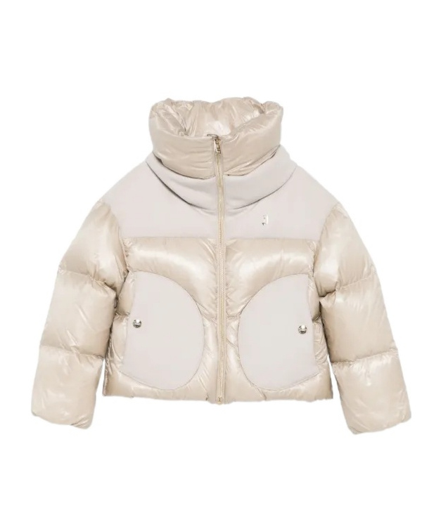 Herno Quilted Panelled Jacket In Neutral