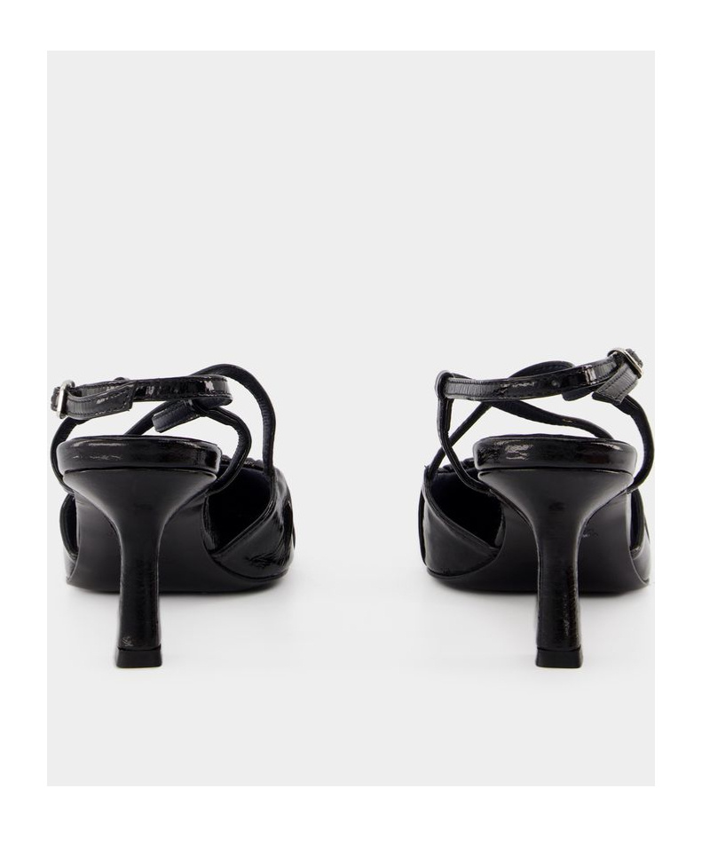 Shop Carel Paris Pointed High-heeled Sandals In Black
