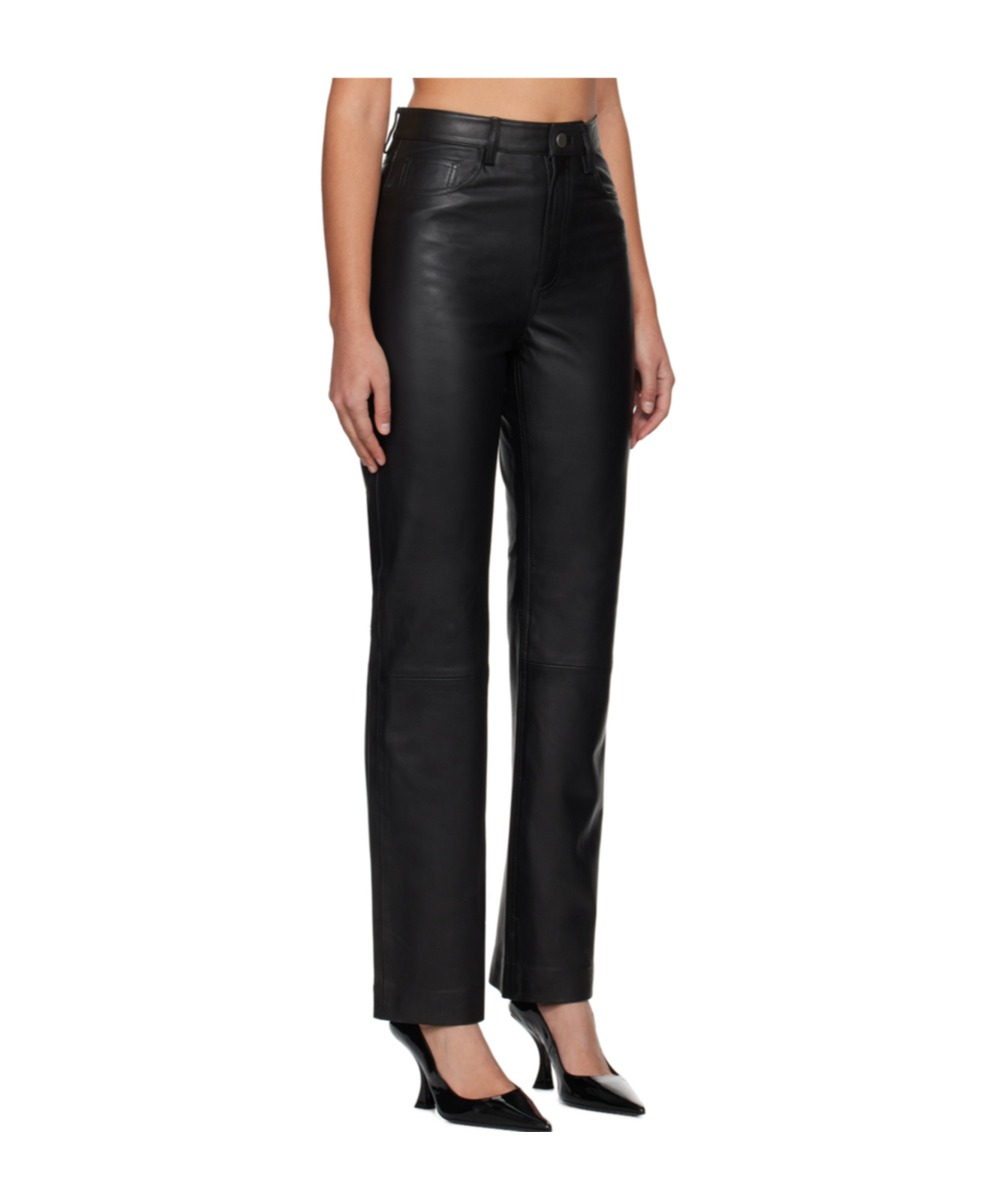 Remain Birger Christensen Straight Belt-loop Casual Pants In Black